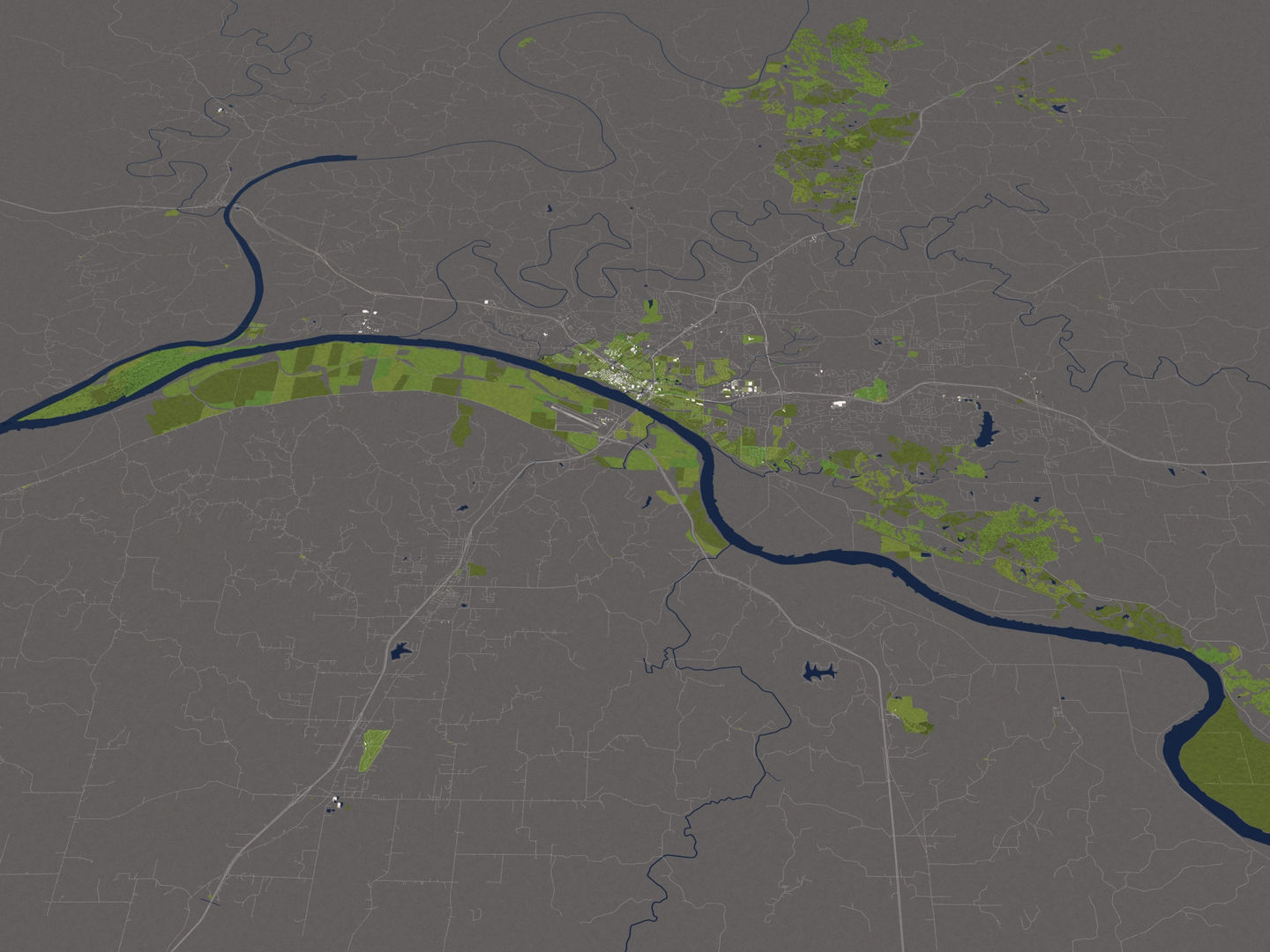 Jefferson City Missouri USA 50x50km 3D model_7