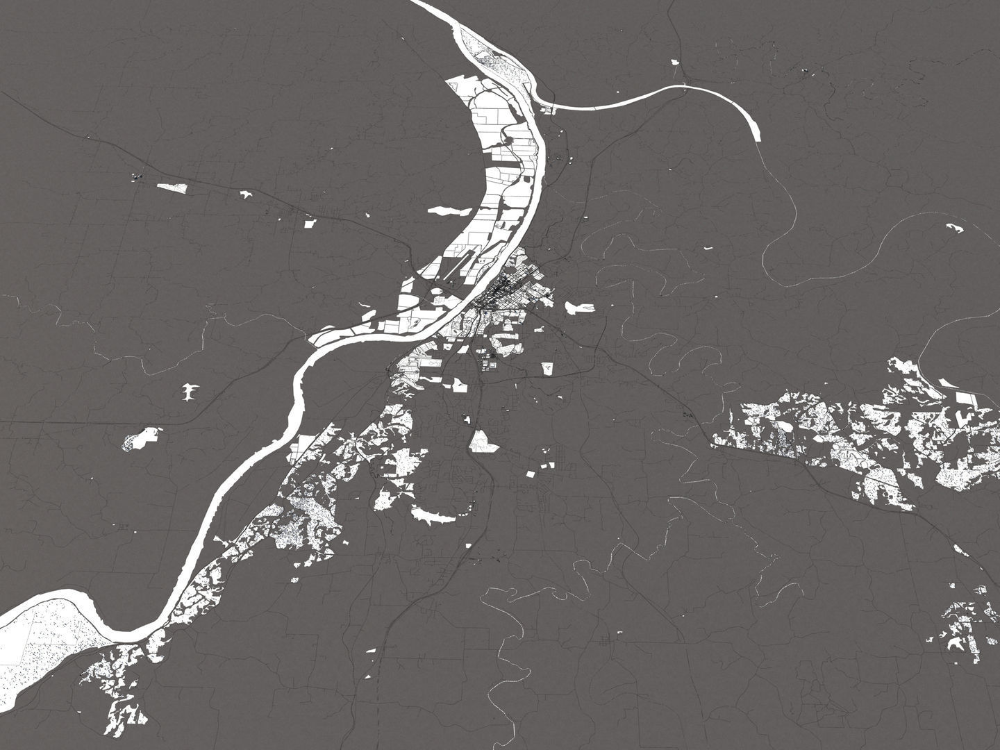 Jefferson City Missouri USA 50x50km 3D model_19