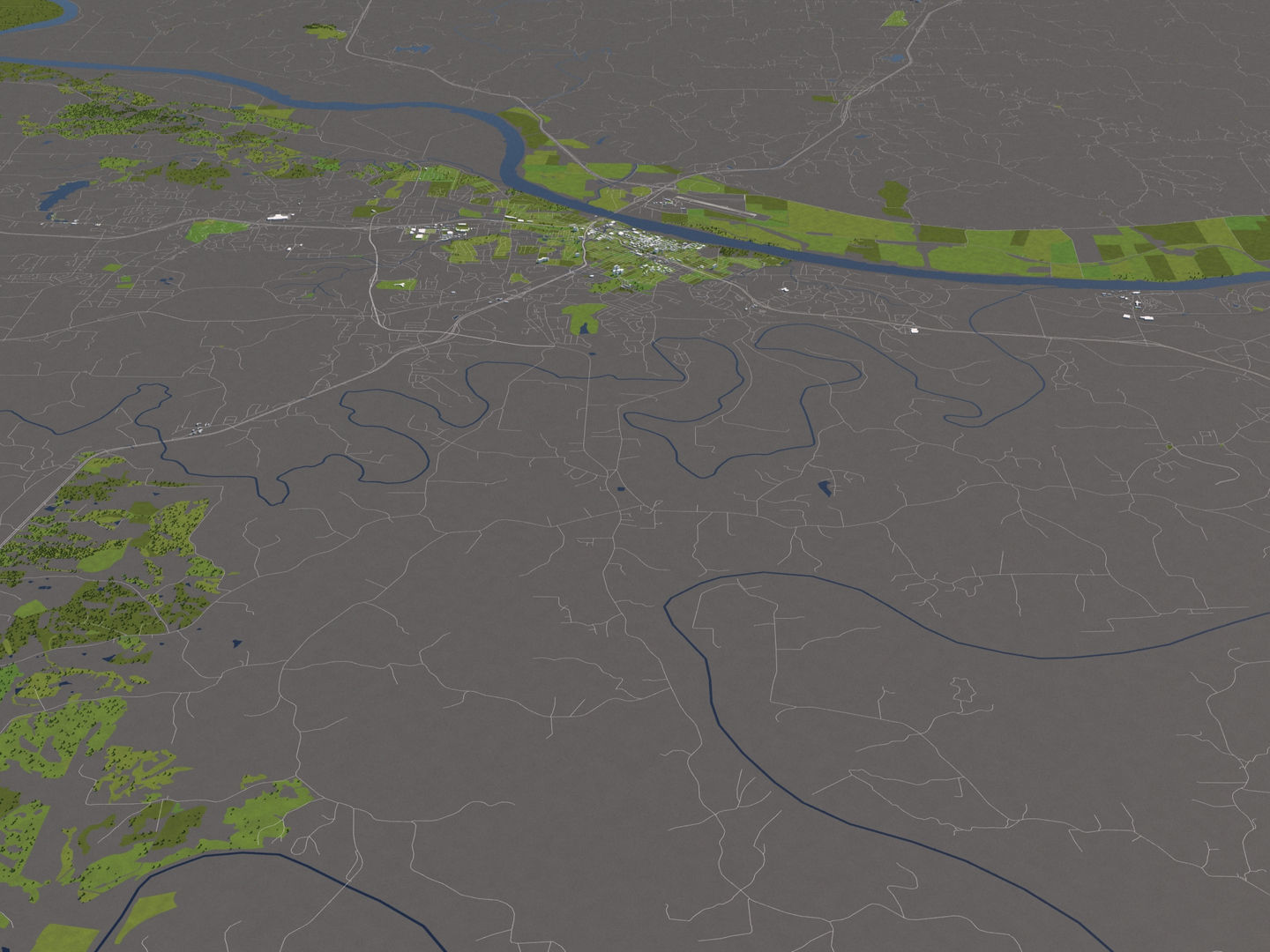Jefferson City Missouri USA 50x50km 3D model_4