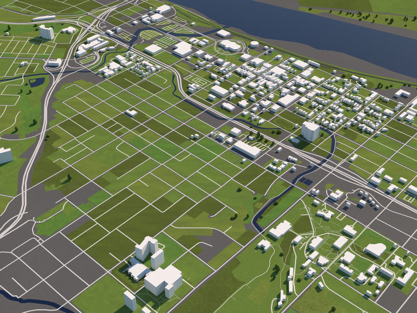 Jefferson City Missouri USA 50x50km 3D model_3