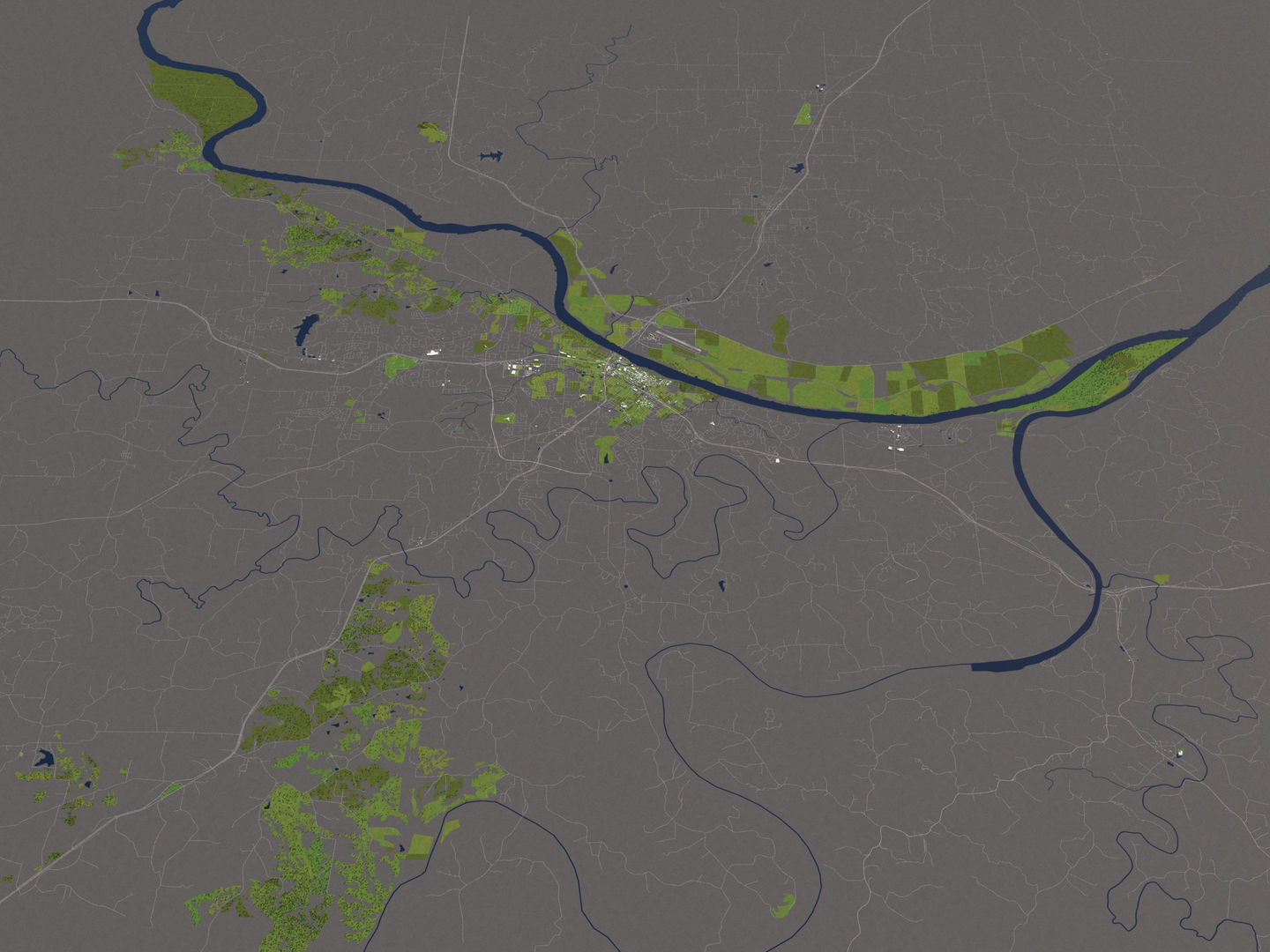 Jefferson City Missouri USA 50x50km 3D model_5