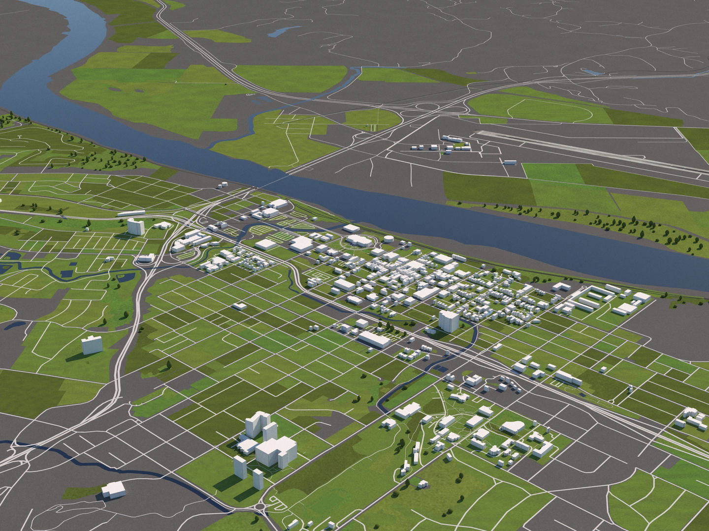 Jefferson City Missouri USA 50x50km 3D model_1