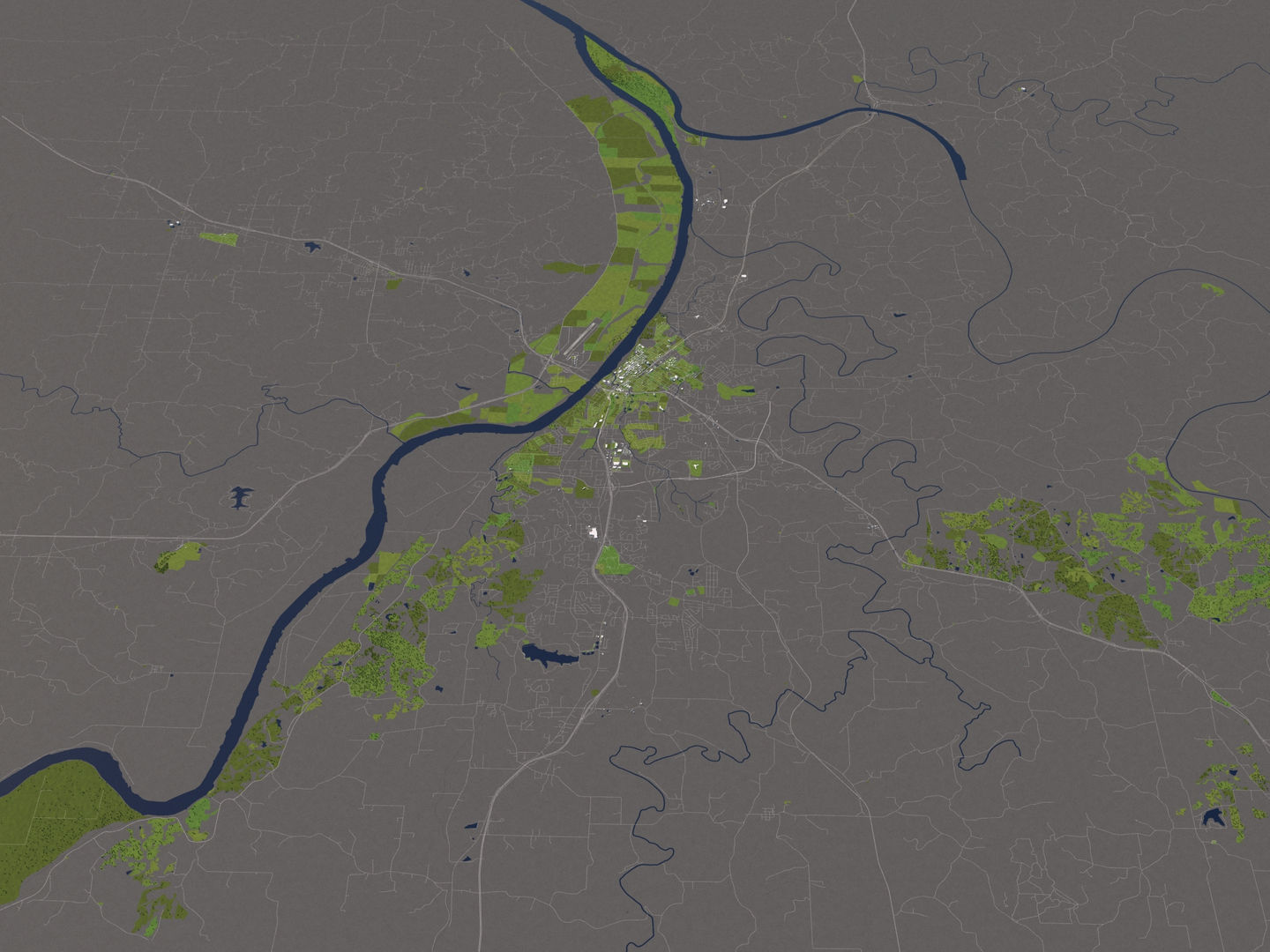 Jefferson City Missouri USA 50x50km 3D model_6