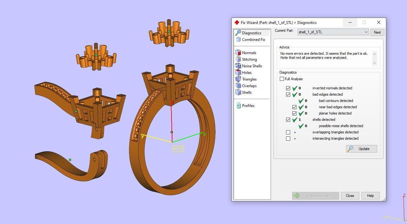 Ring and Earrings Diamond jewelry set 3d print model A 15 3D print model_8