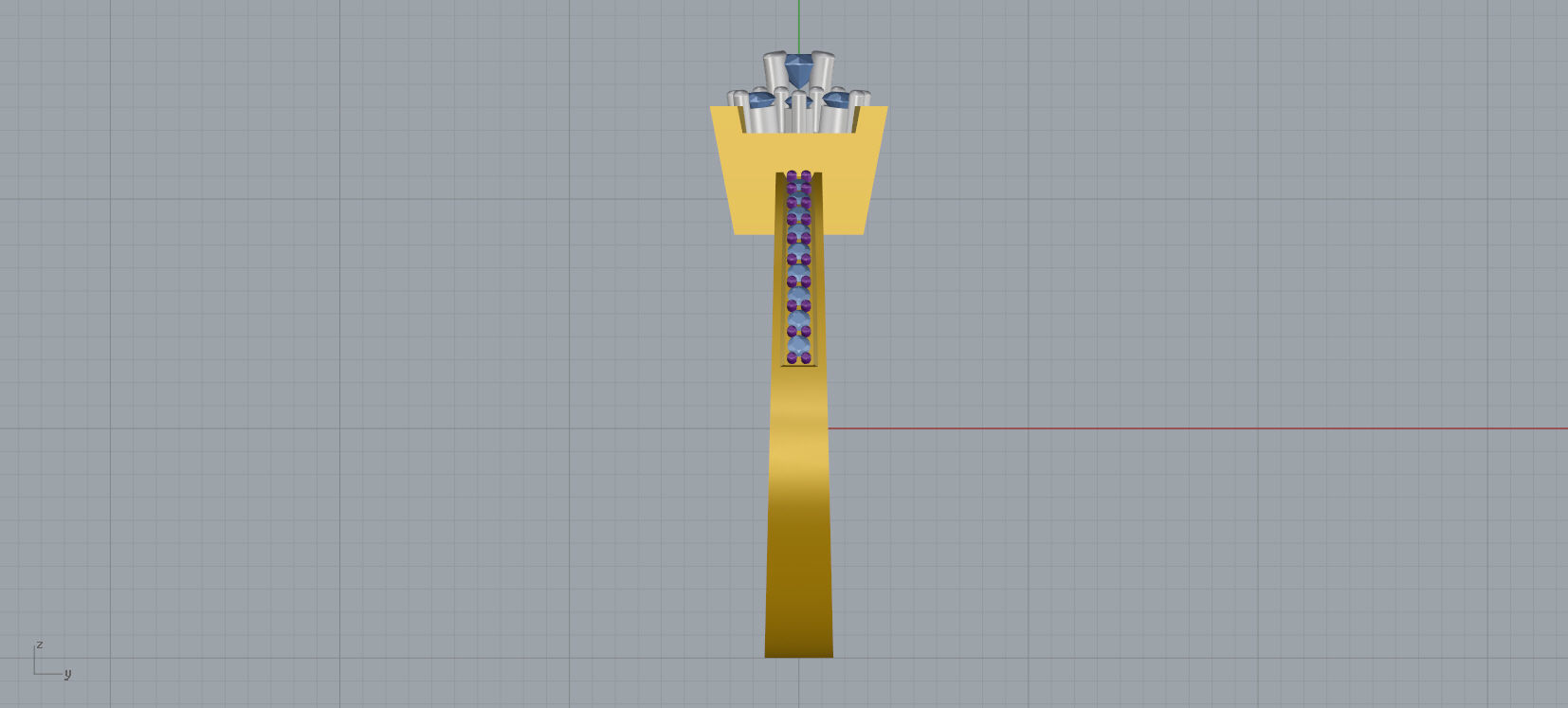 Ring and Earrings Diamond jewelry set 3d print model A 15 3D print model_13