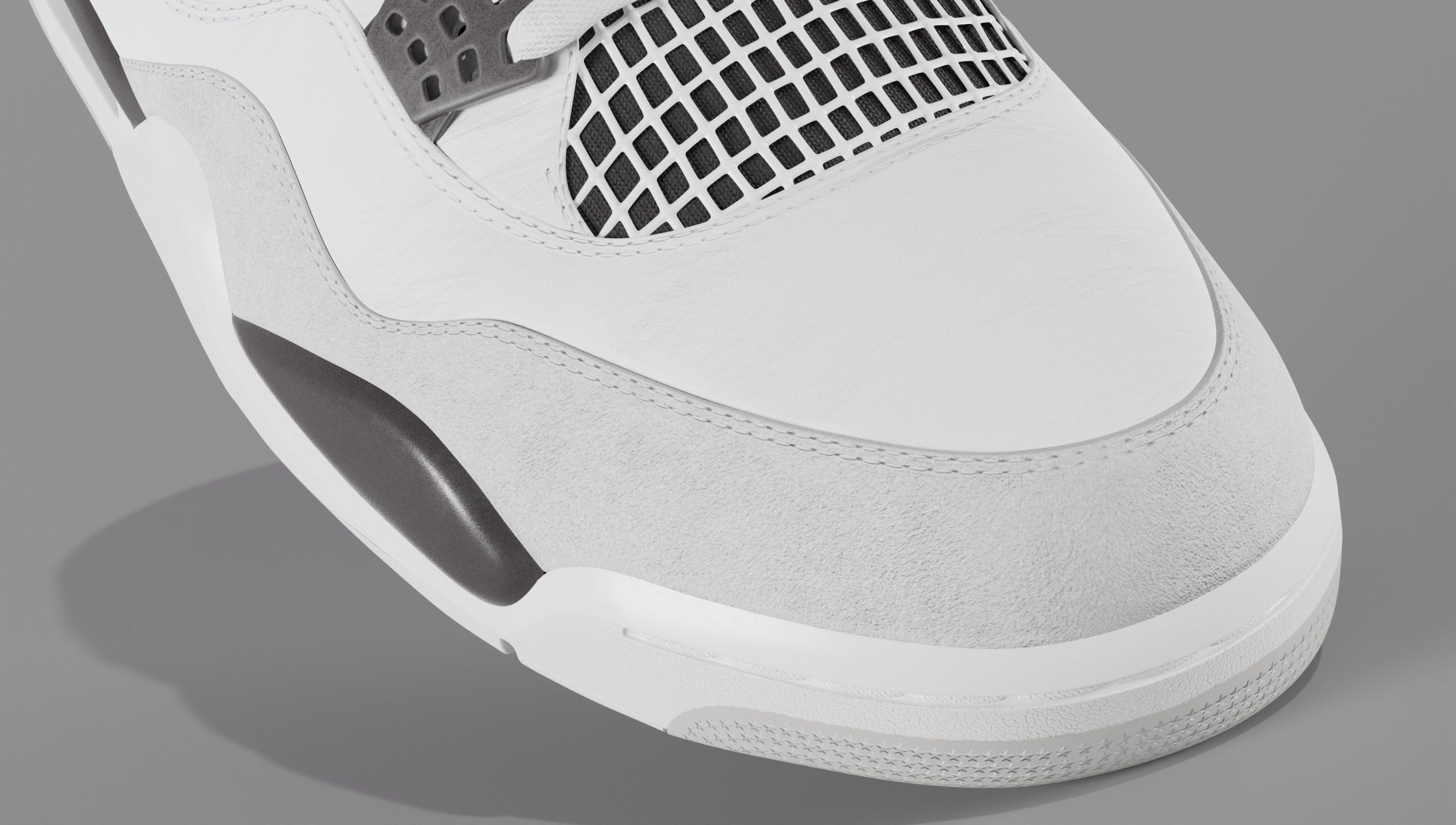 Jordan 4 Military Black Low-poly 3D model_18