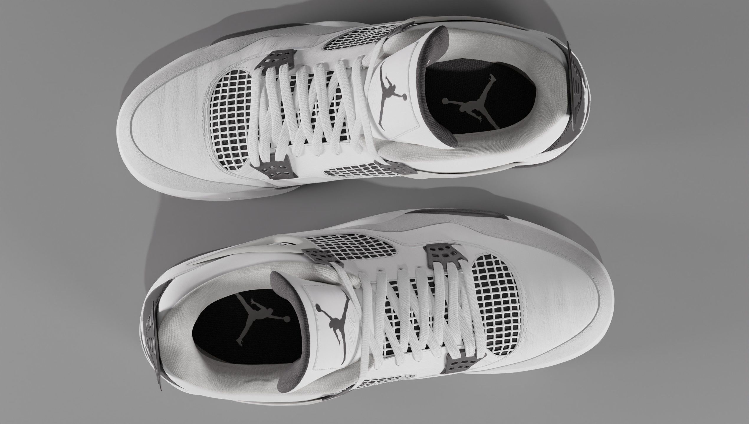 Jordan 4 Military Black Low-poly 3D model_21