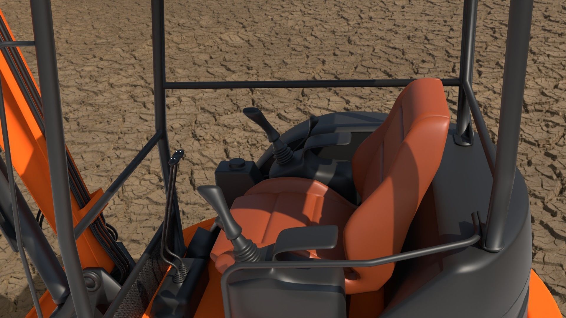 Mini Excavator Hitachi  3D model 3D model_1