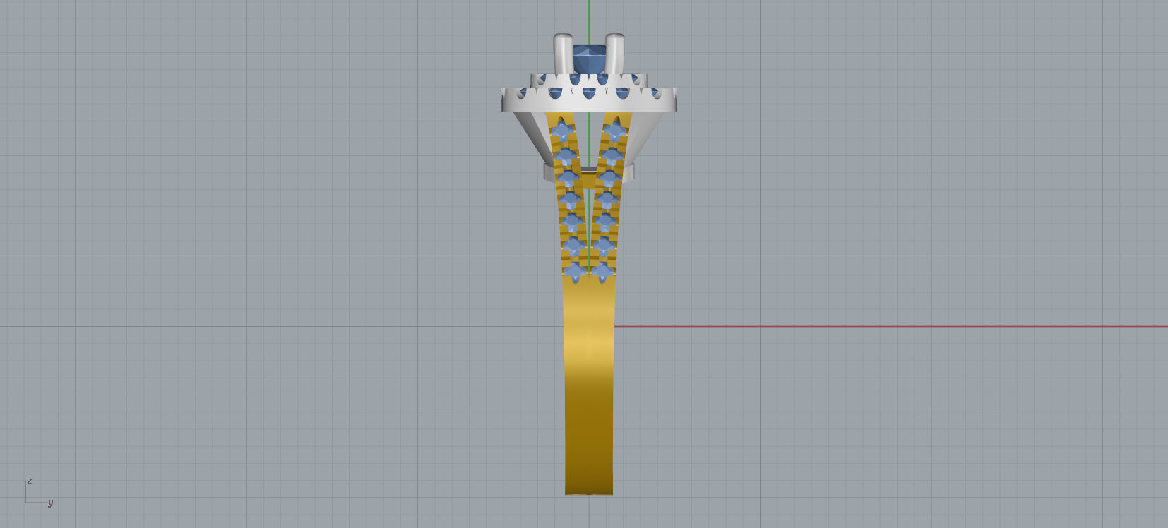 Ring and Earrings Diamond jewelry set 3d print model A 18 3D print model_13