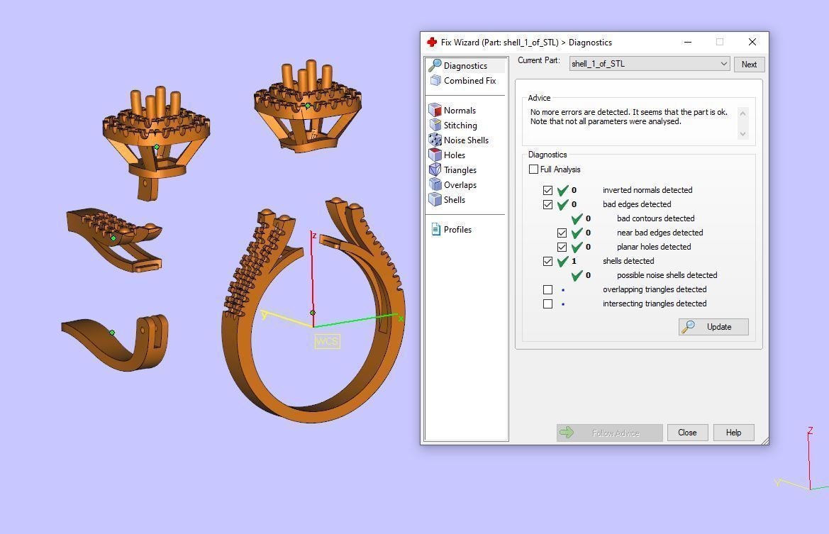 Ring and Earrings Diamond jewelry set 3d print model A 18 3D print model_8
