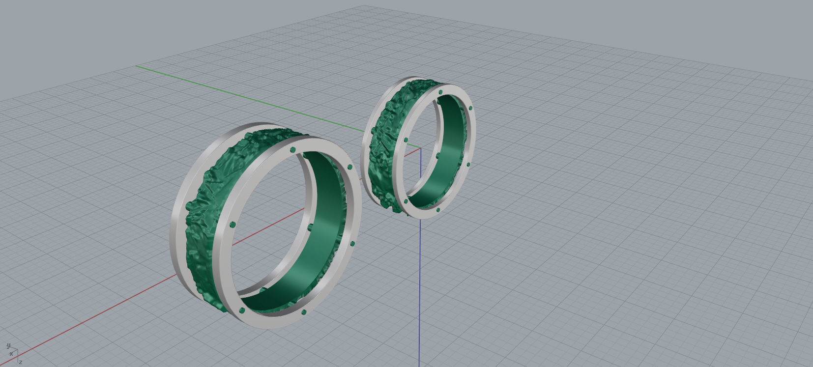 Ring and Earrings Diamond jewelry set 3d print model A 21 3D print model_10