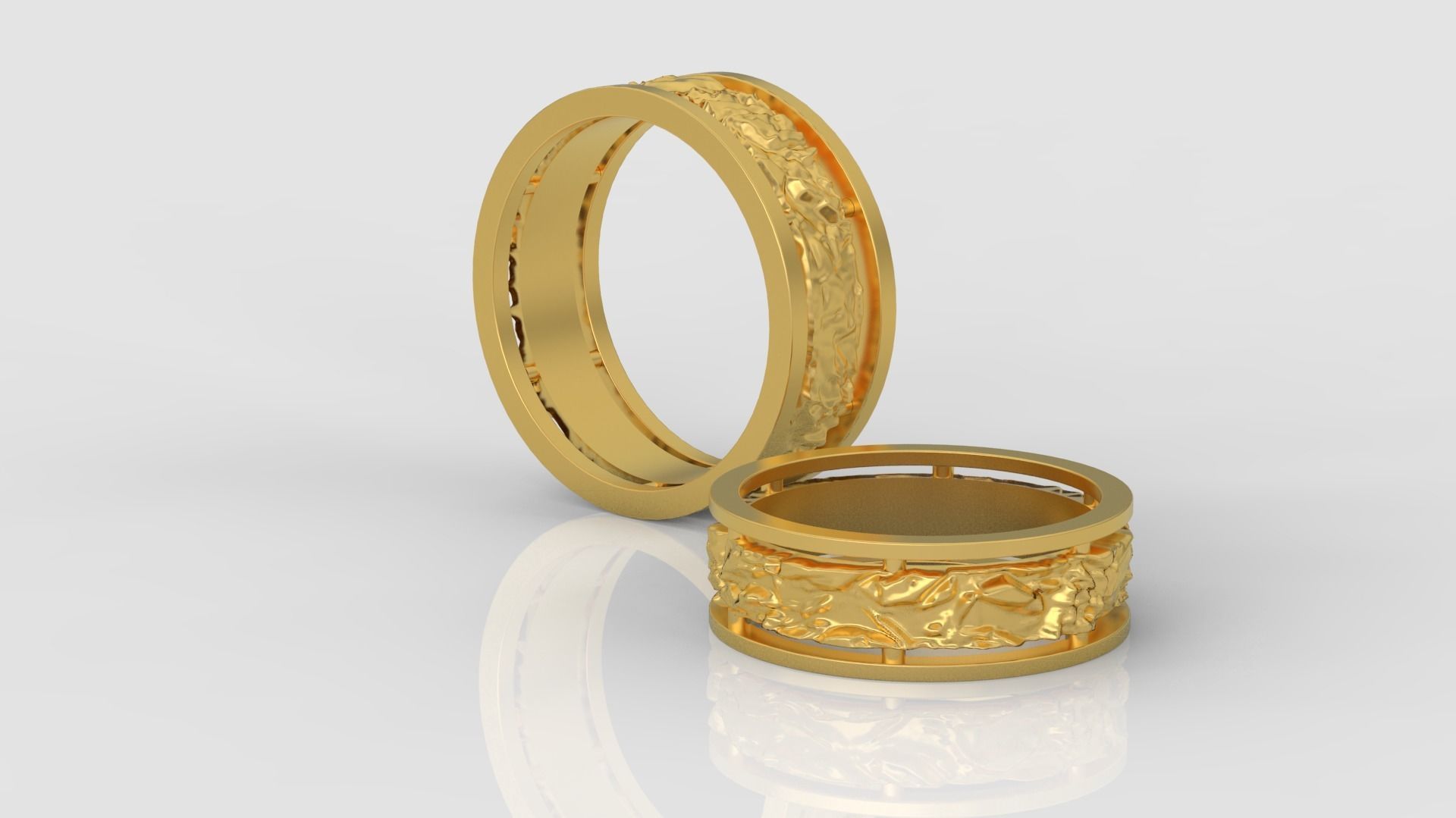 Ring and Earrings Diamond jewelry set 3d print model A 21 3D print model_1