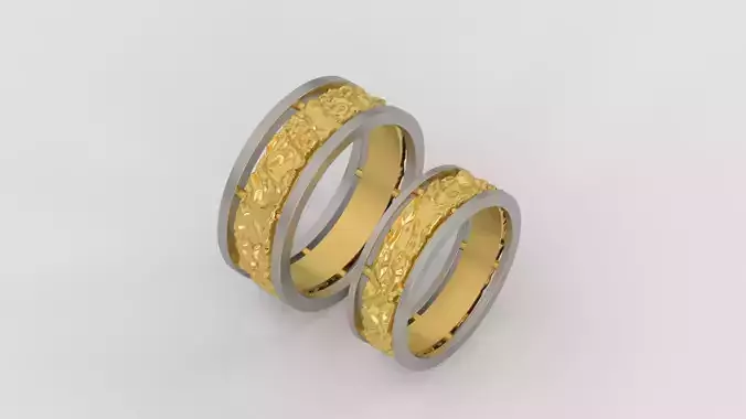 Ring and Earrings Diamond jewelry set 3d print model A 21