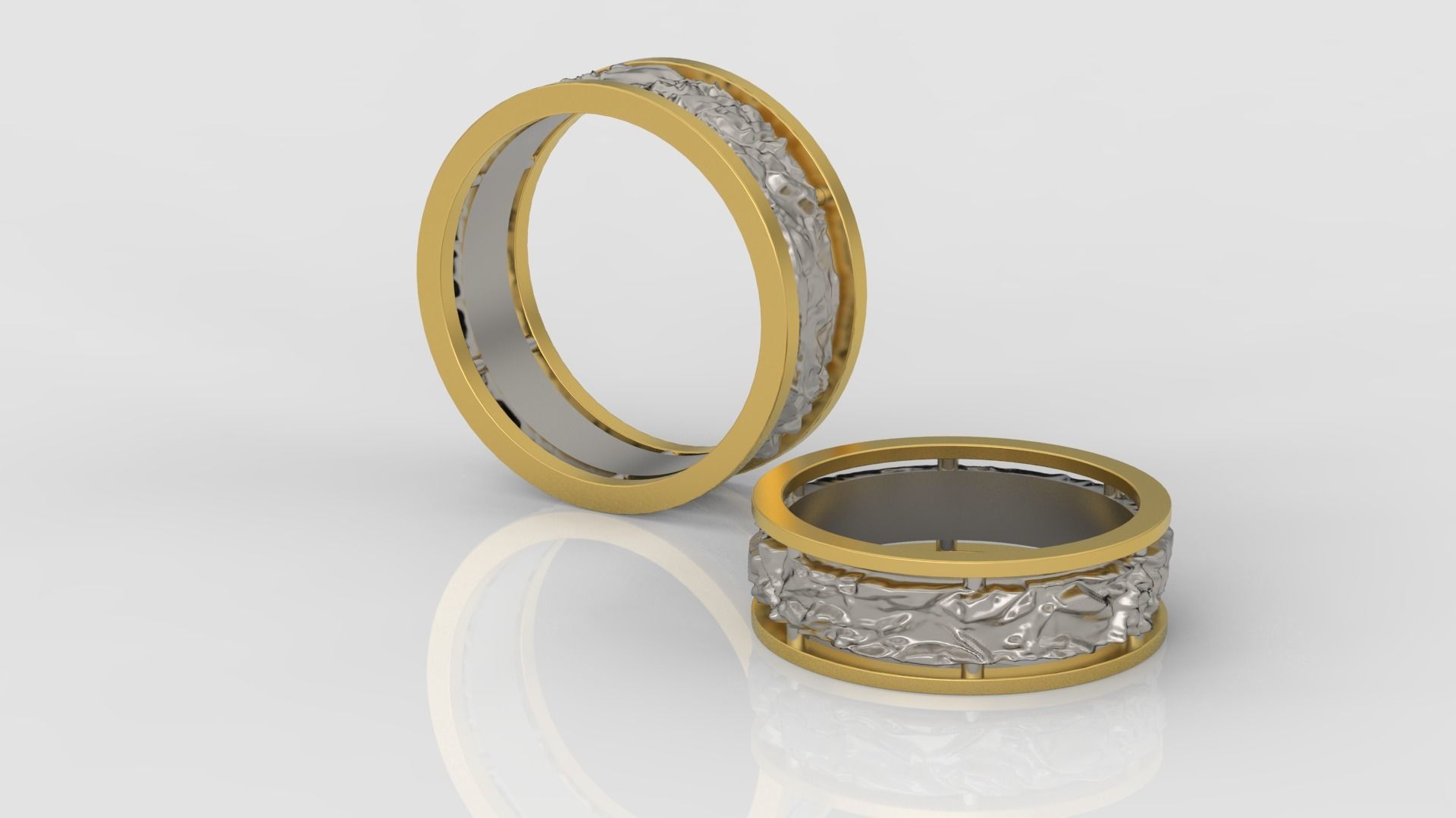 Ring and Earrings Diamond jewelry set 3d print model A 21 3D print model_2