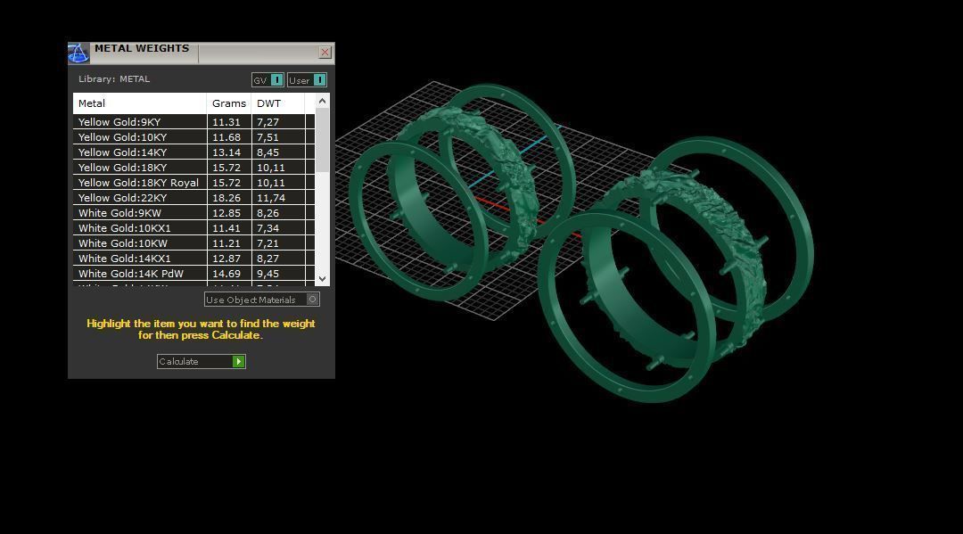 Ring and Earrings Diamond jewelry set 3d print model A 21 3D print model_14