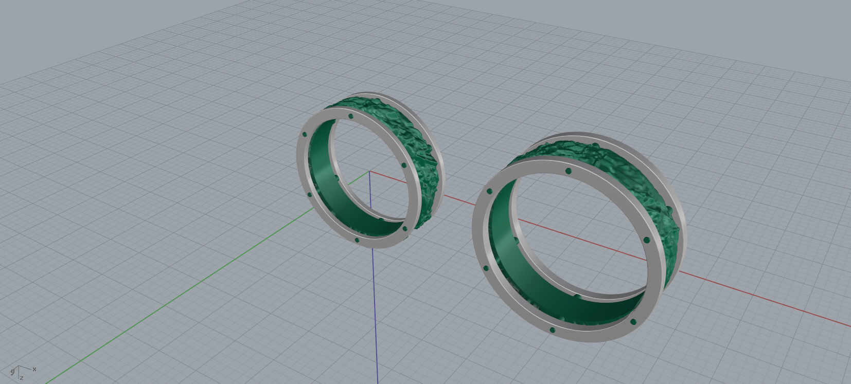 Ring and Earrings Diamond jewelry set 3d print model A 21 3D print model_9