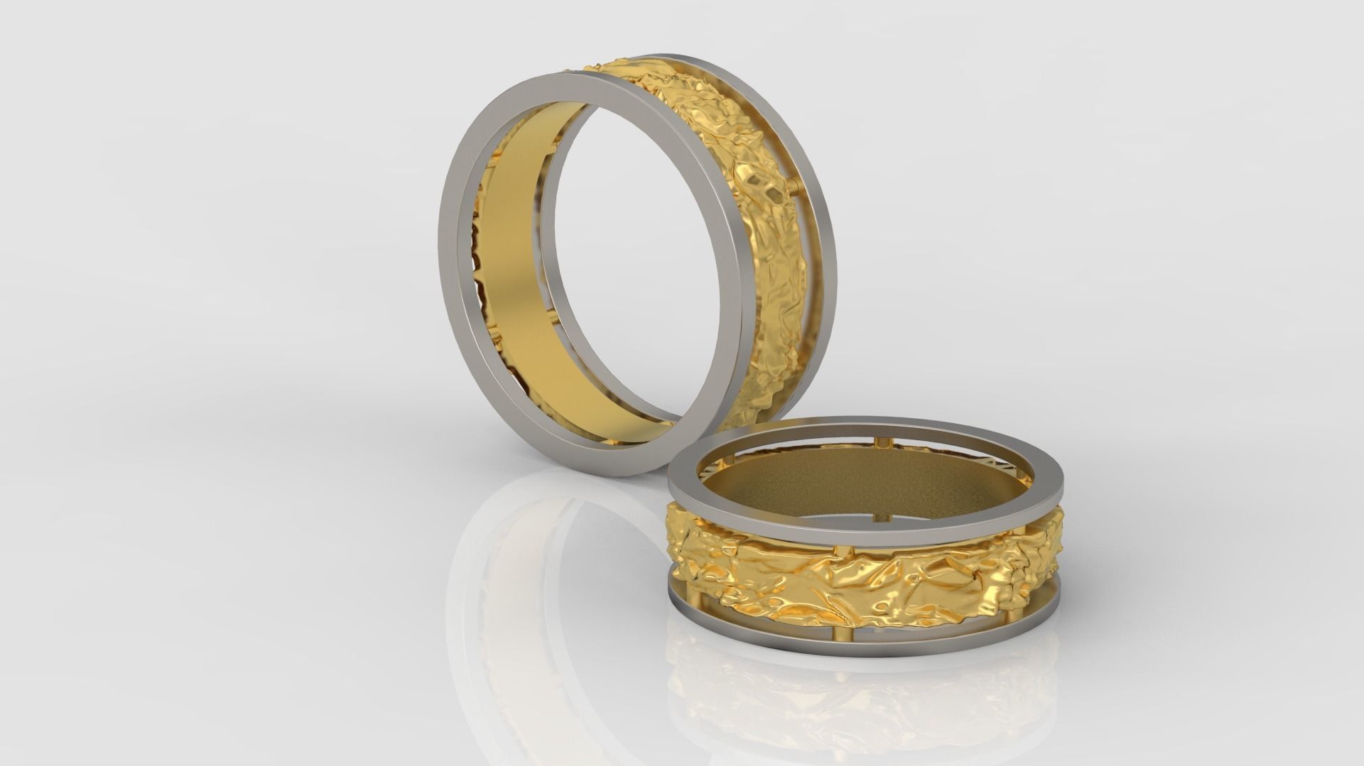 Ring and Earrings Diamond jewelry set 3d print model A 21 3D print model_3