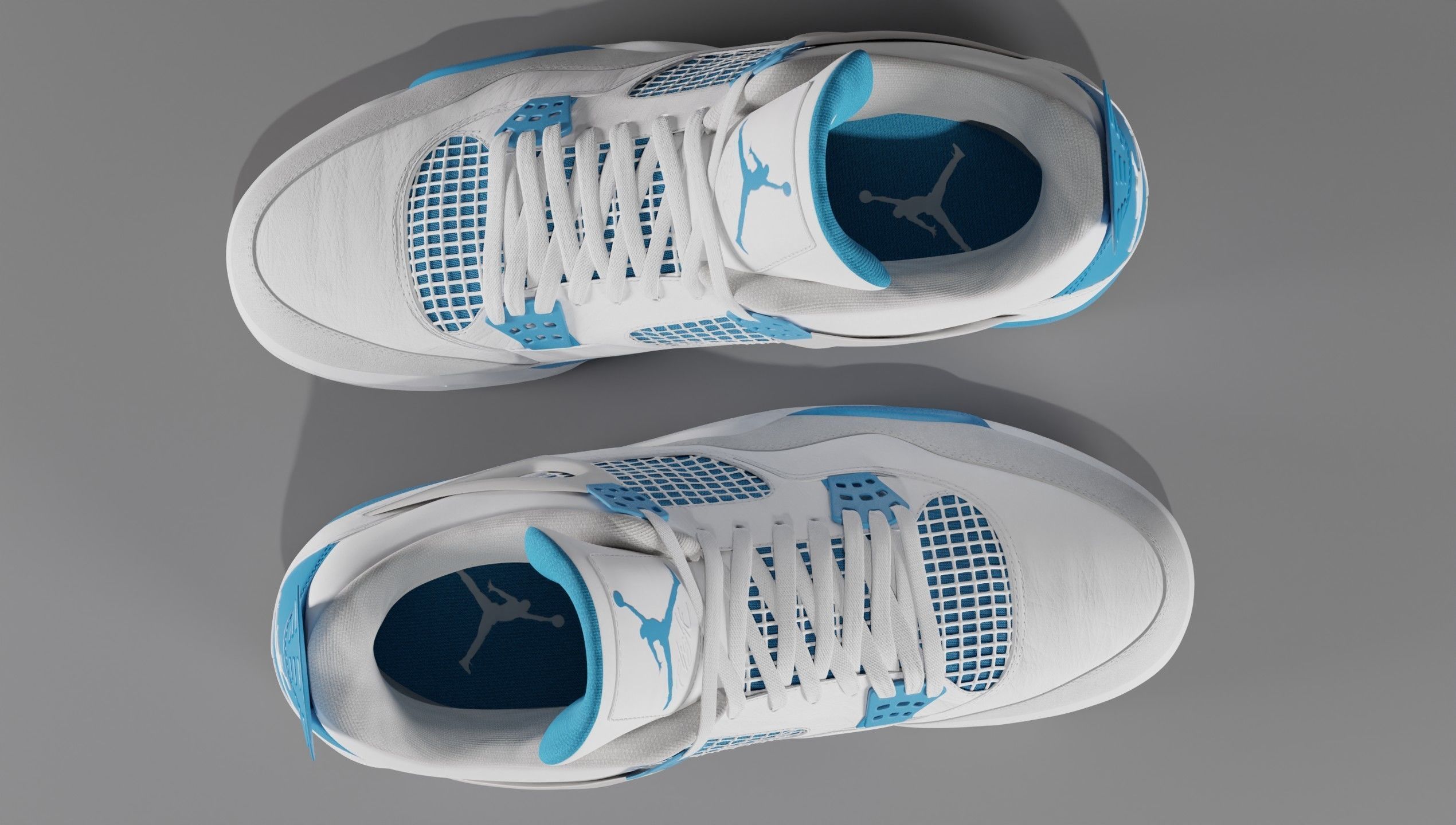 Jordan 4 Military Blue Low-poly 3D model_22