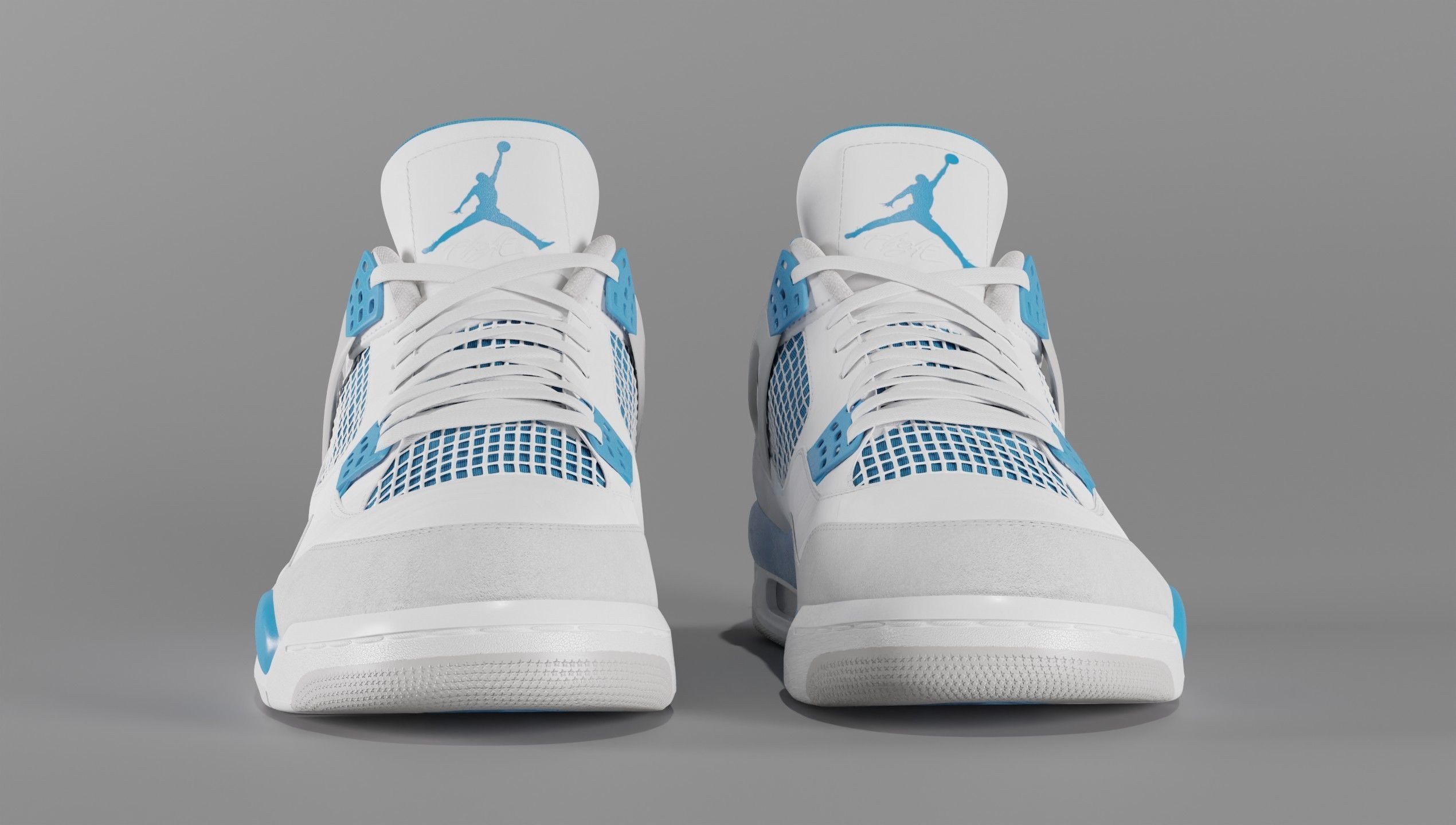 Jordan 4 Military Blue Low-poly 3D model_31