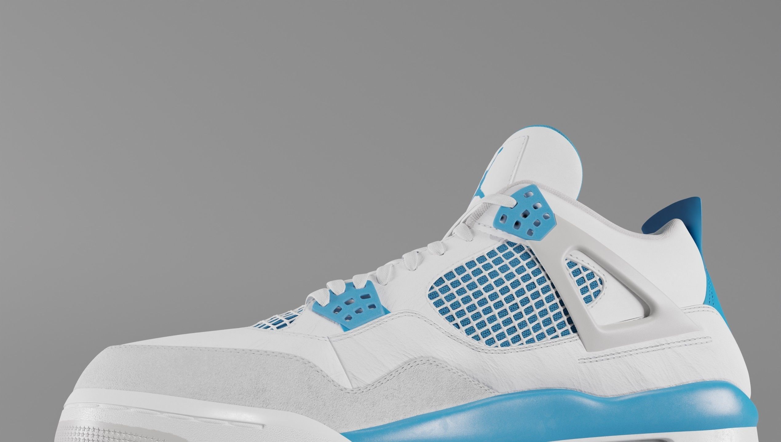 Jordan 4 Military Blue Low-poly 3D model_42