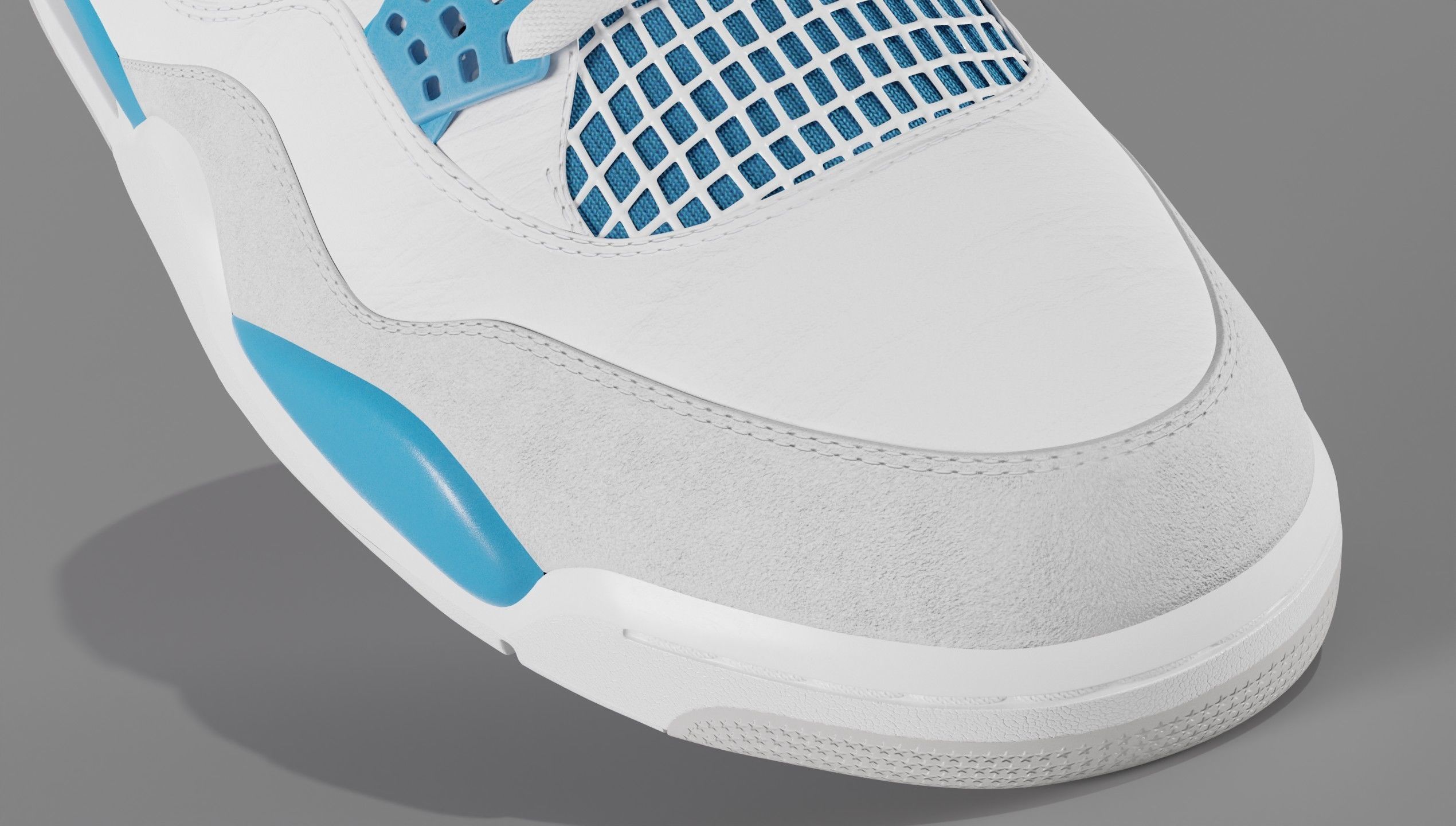 Jordan 4 Military Blue Low-poly 3D model_37
