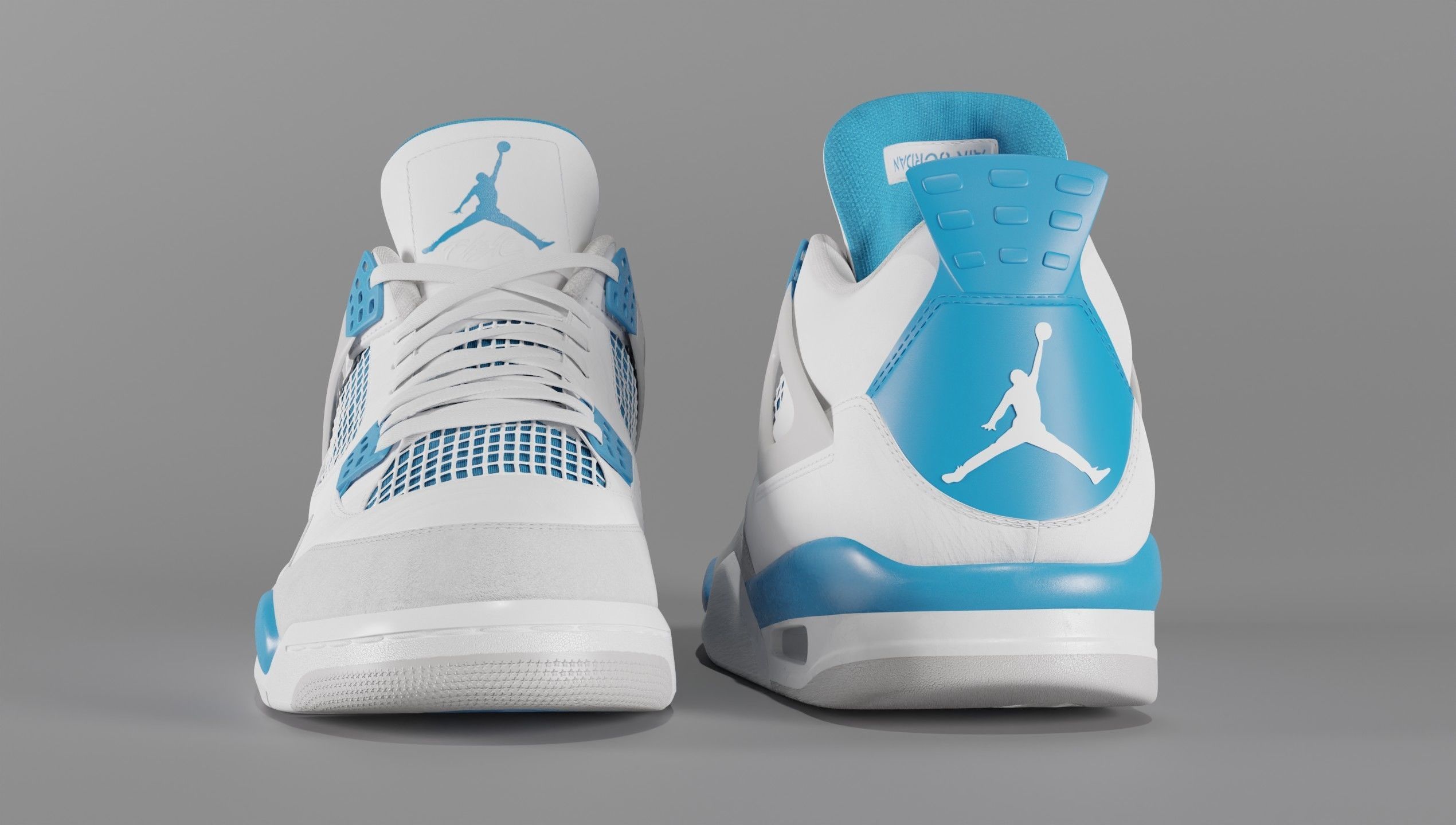 Jordan 4 Military Blue Low-poly 3D model_26