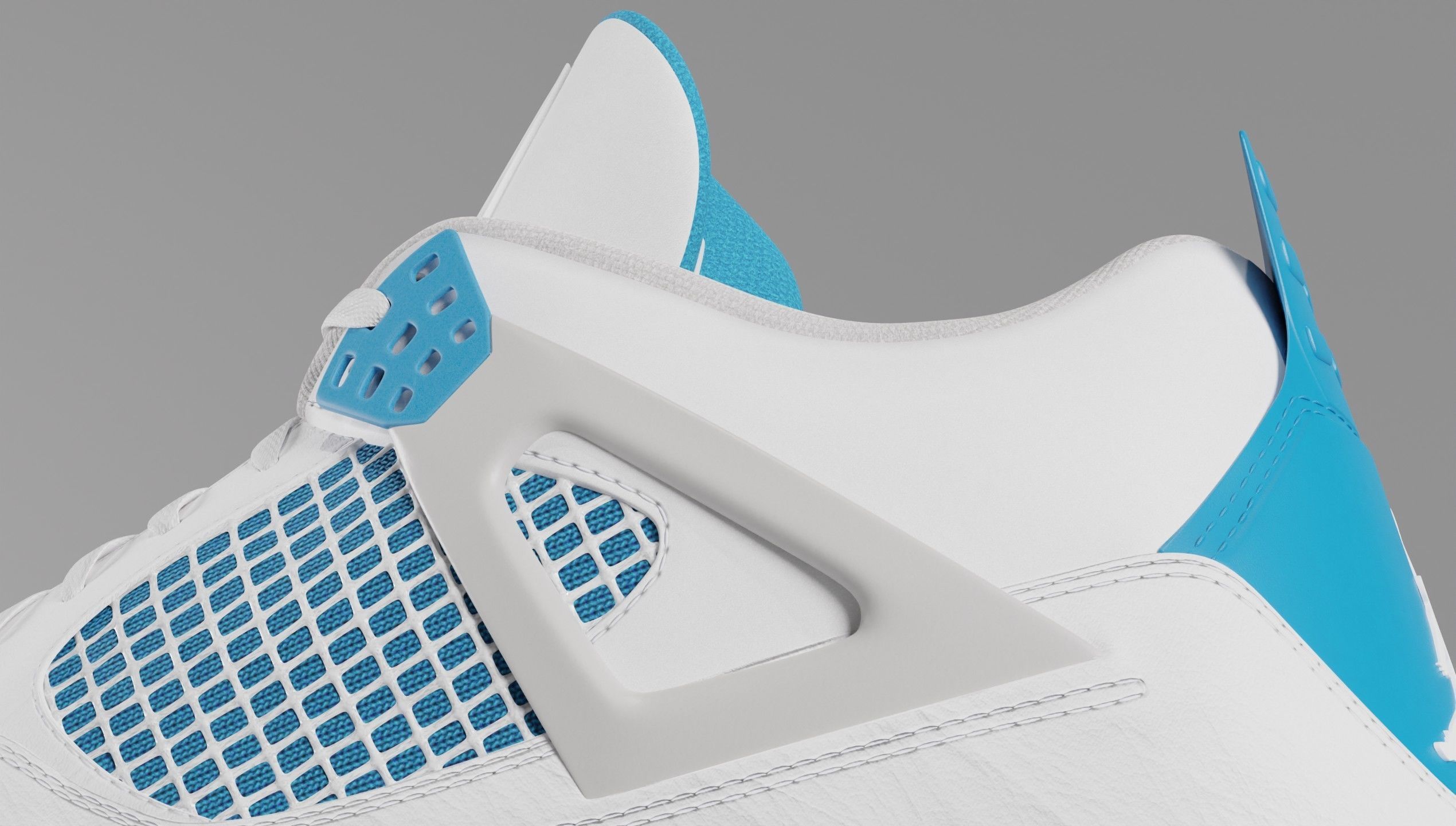 Jordan 4 Military Blue Low-poly 3D model_44