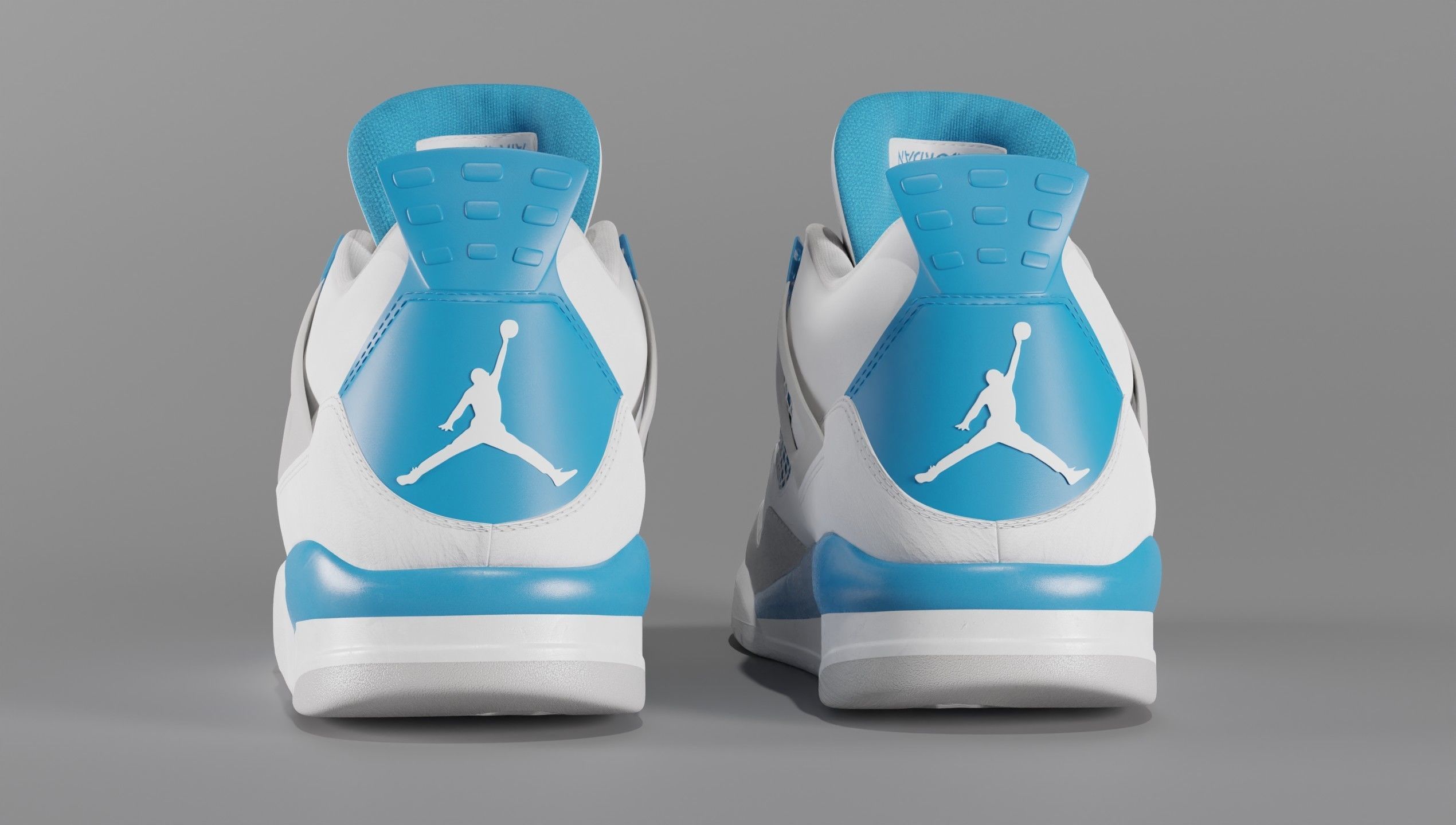 Jordan 4 Military Blue Low-poly 3D model_30