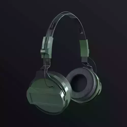 Military tactical concept headsets mid poly model