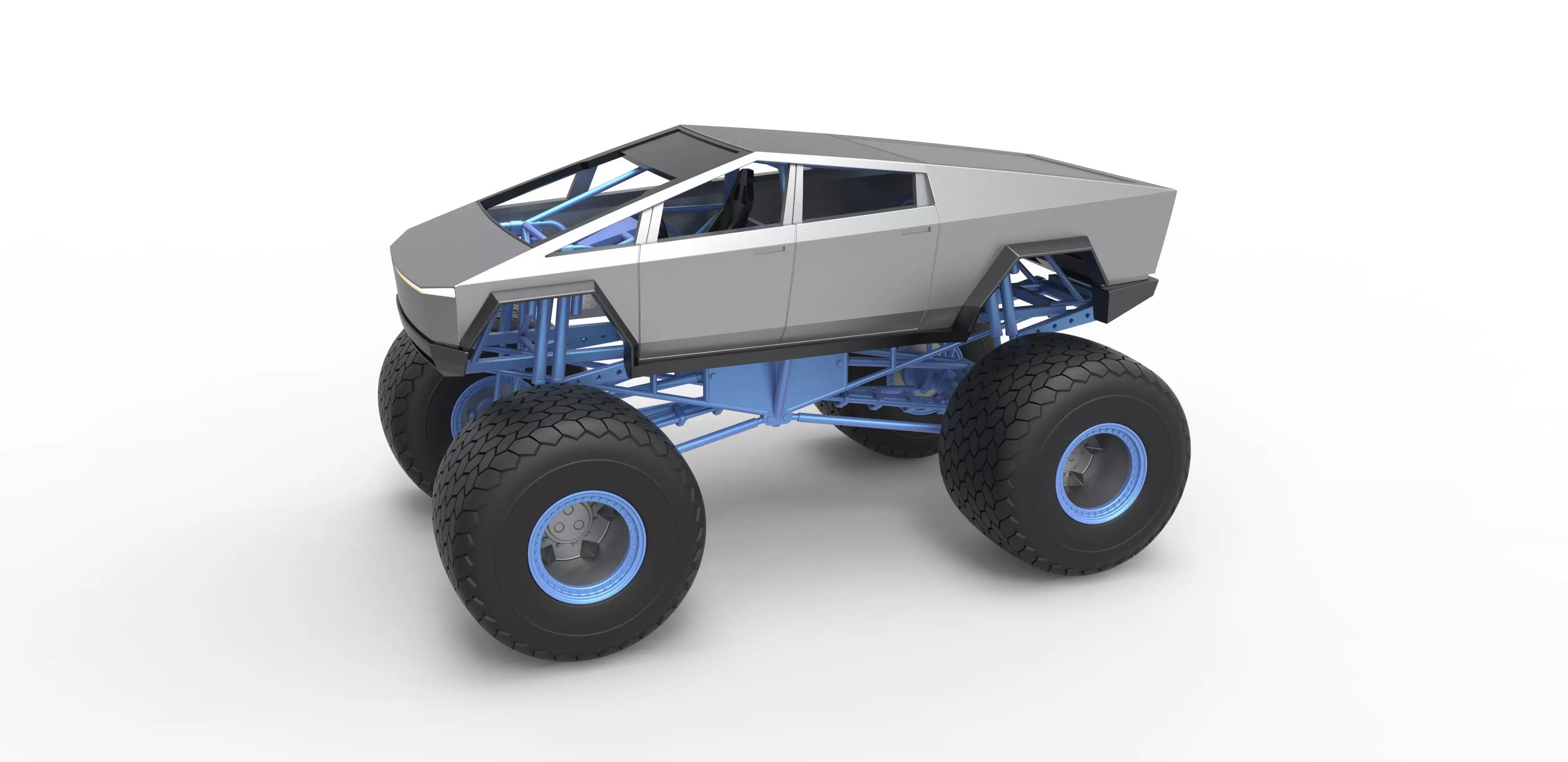 Cyber Monster truck Scale 1 to 25 3D print model