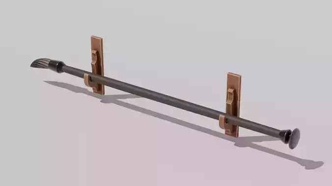 Japanese Furniture Kit - Oversized Calligraphy Brush  Low-poly 3D model