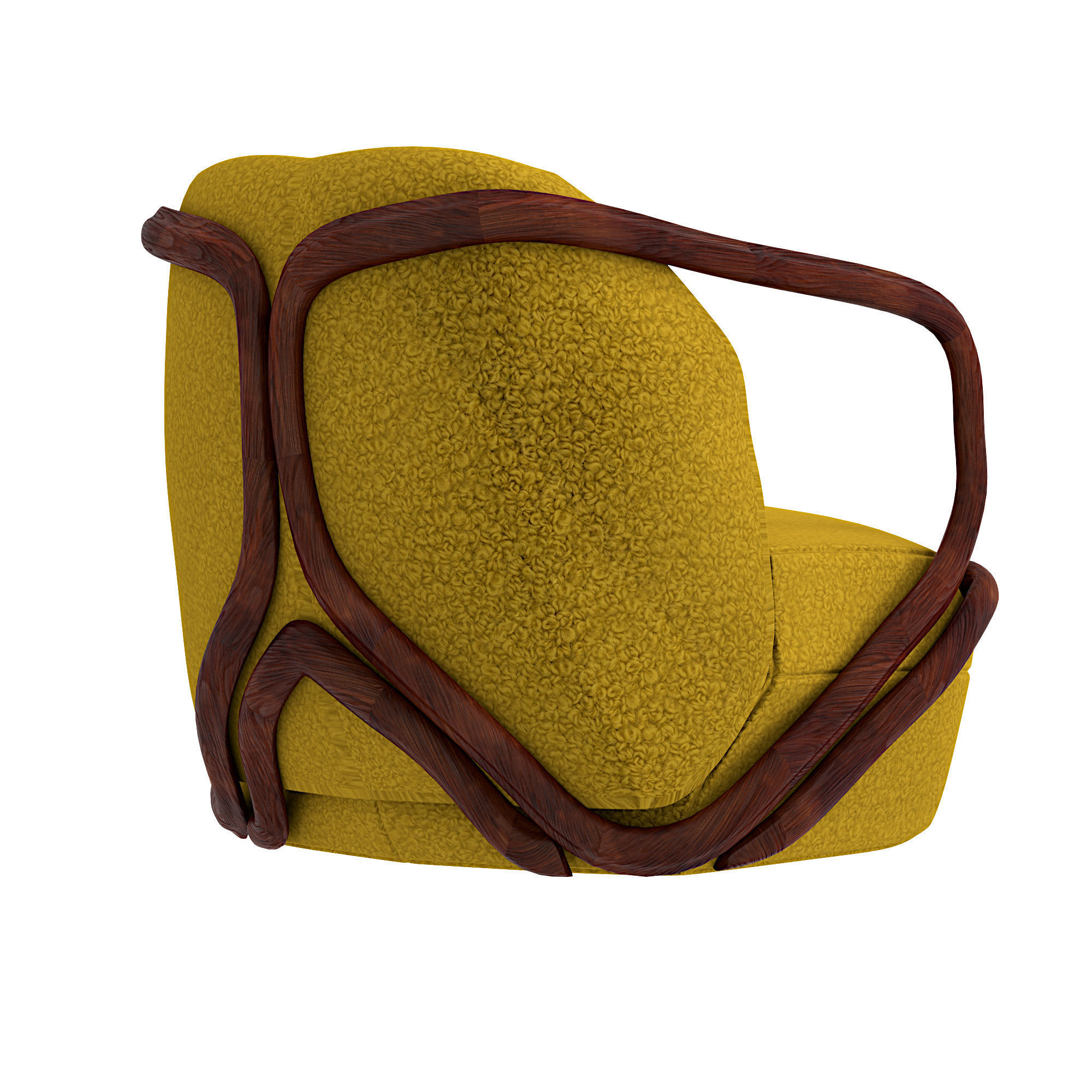 hug armchair 3D model_1