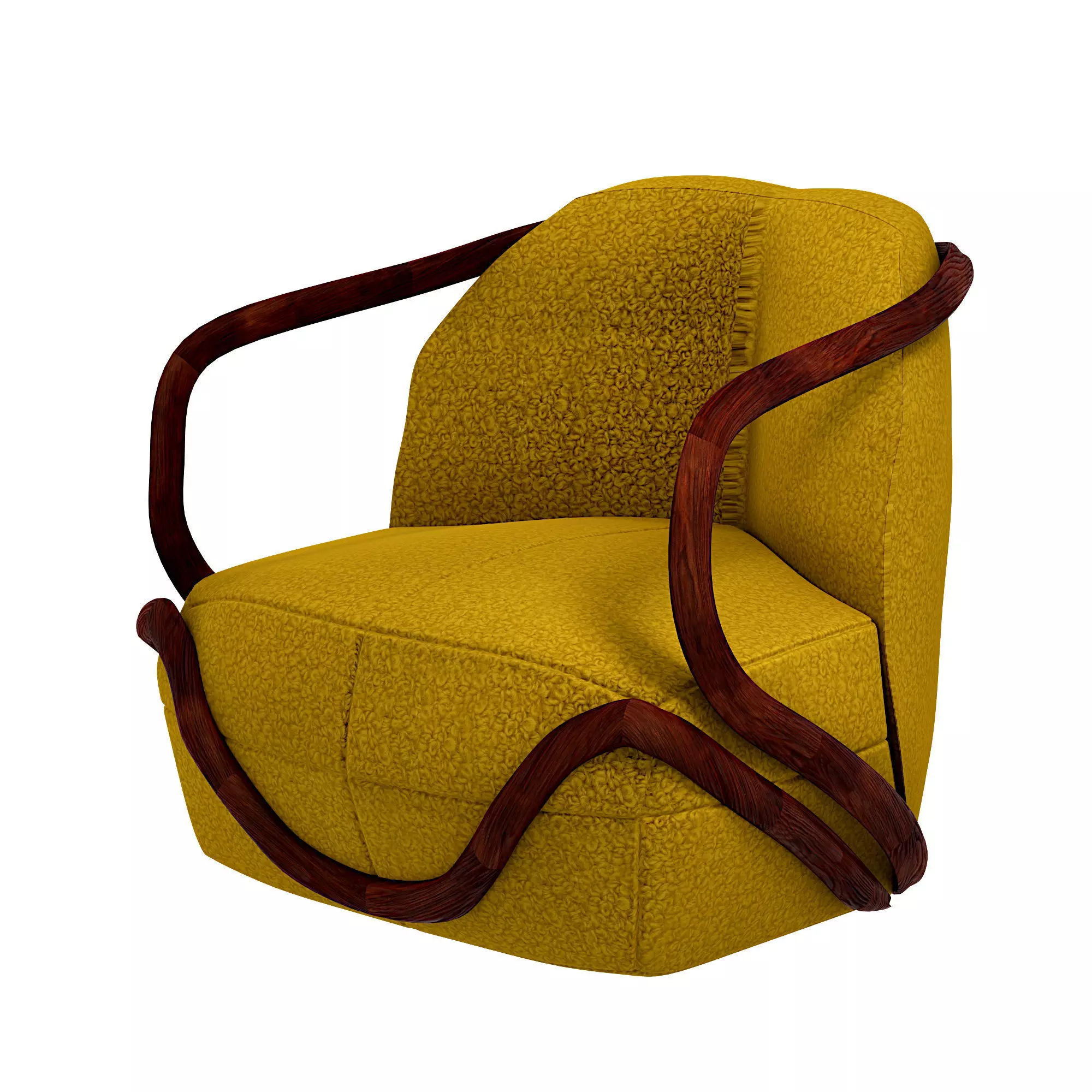 hug armchair 3D model_0