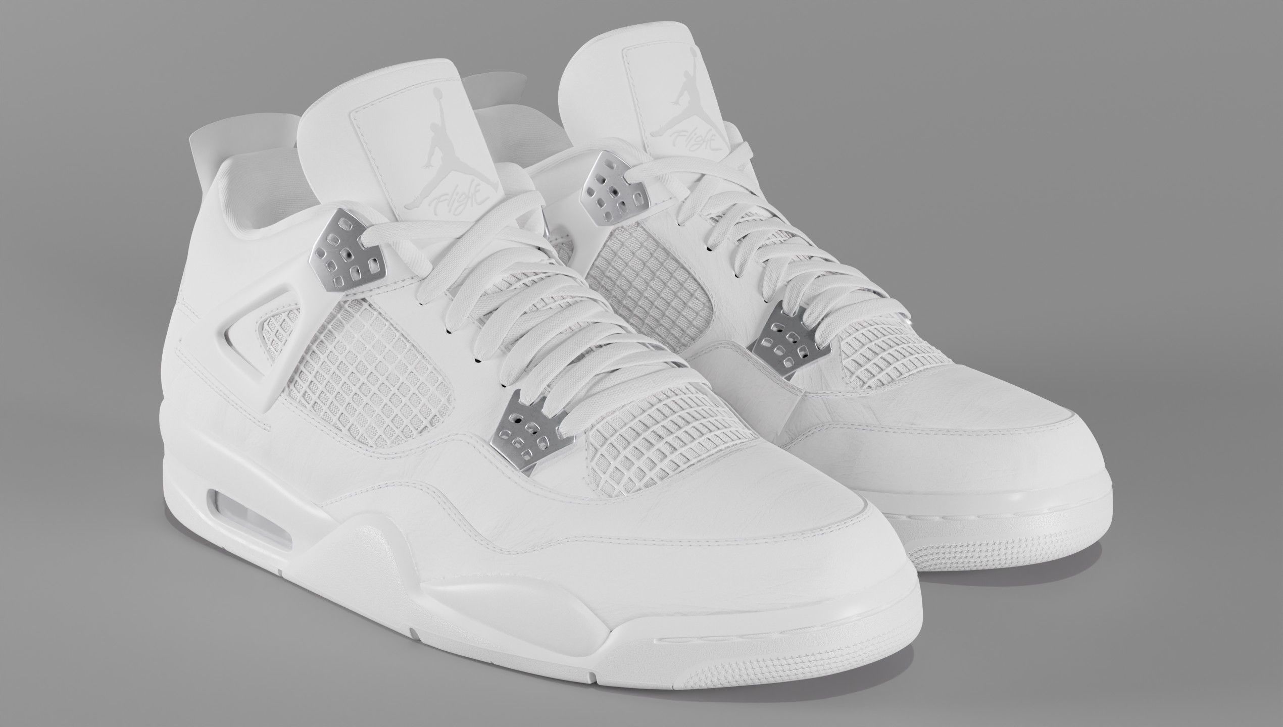 Jordan 4 Pure Money  Low-poly 3D model_35