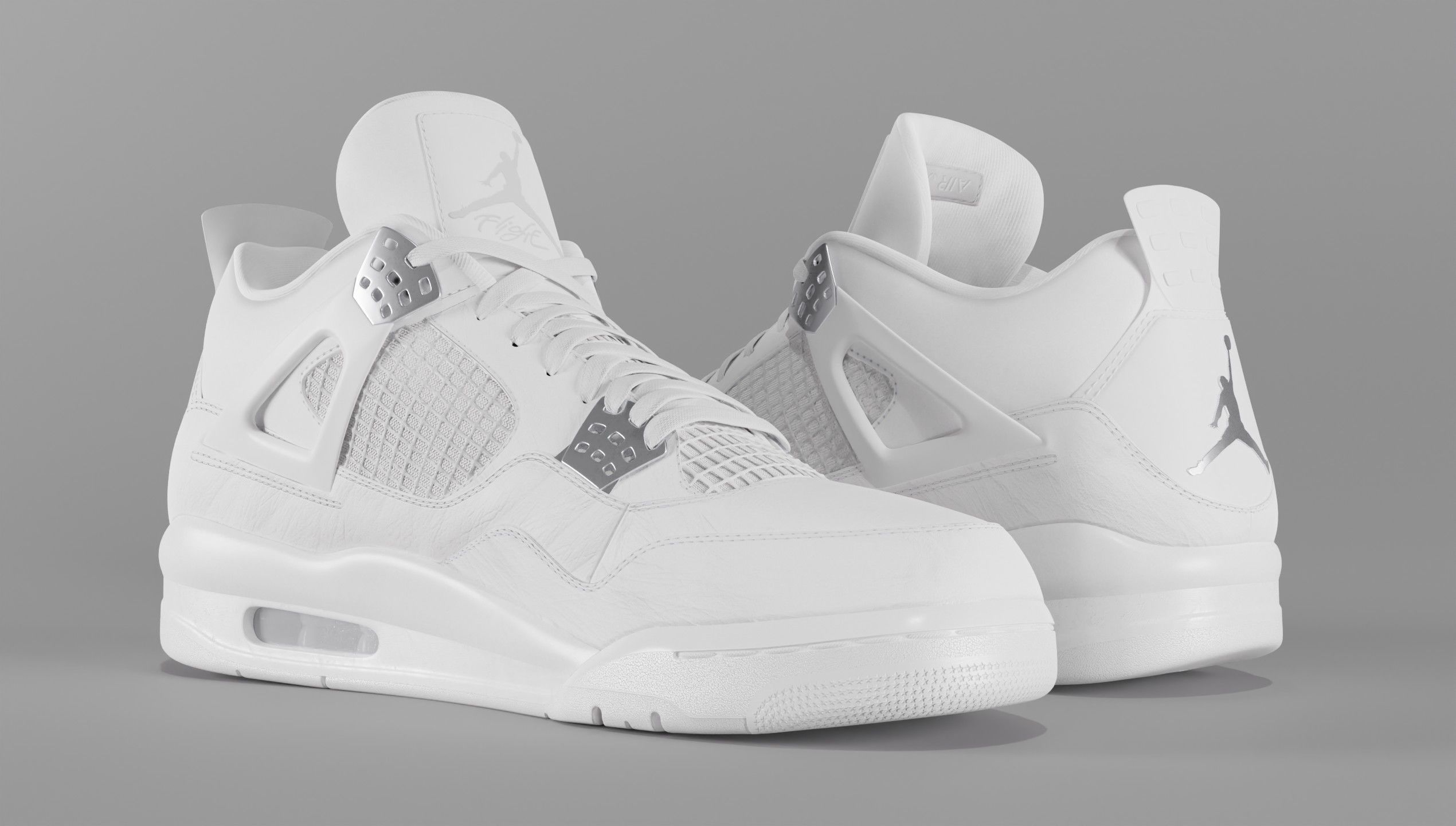 Jordan 4 Pure Money  Low-poly 3D model_19