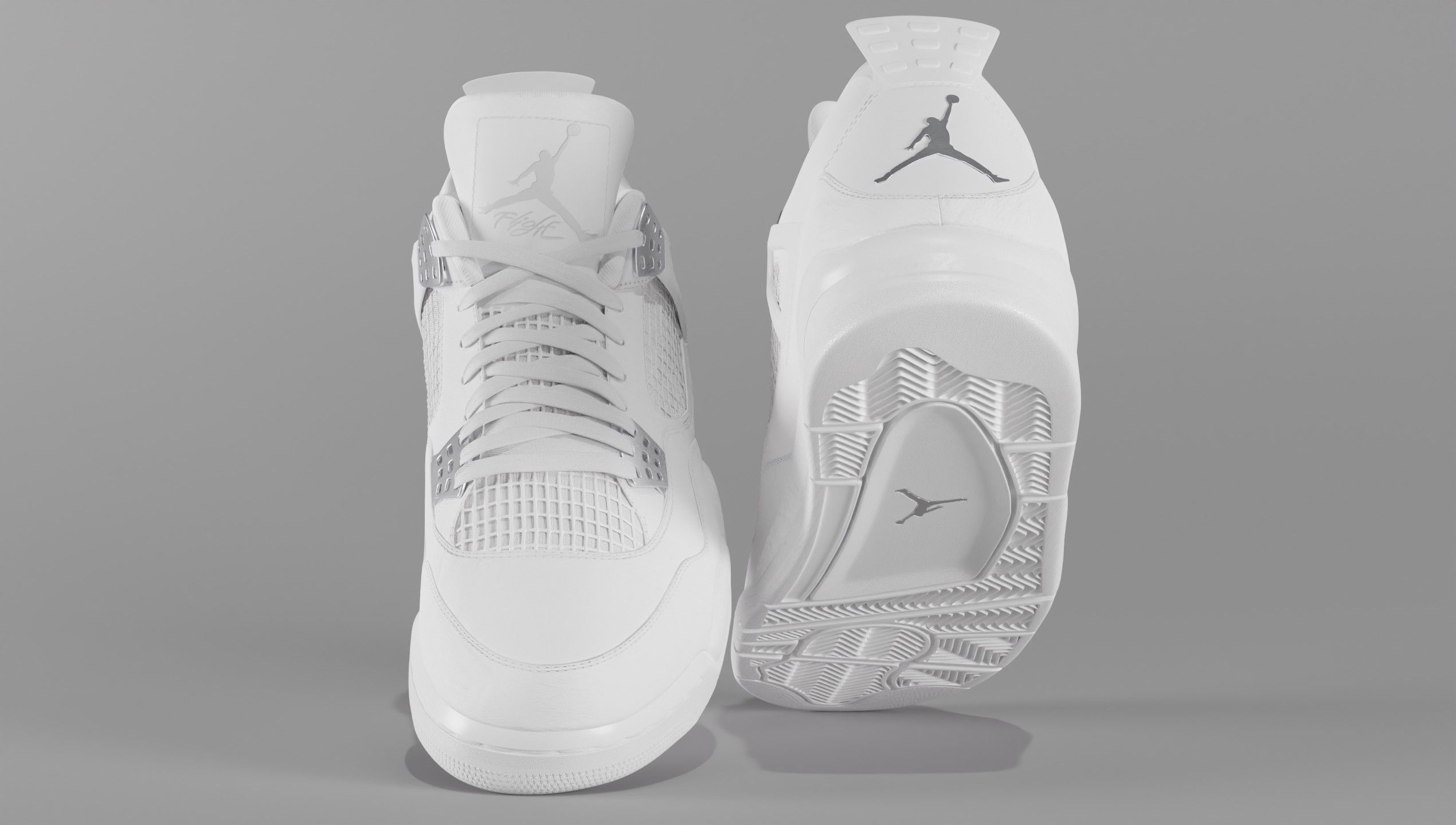Jordan 4 Pure Money  Low-poly 3D model_43