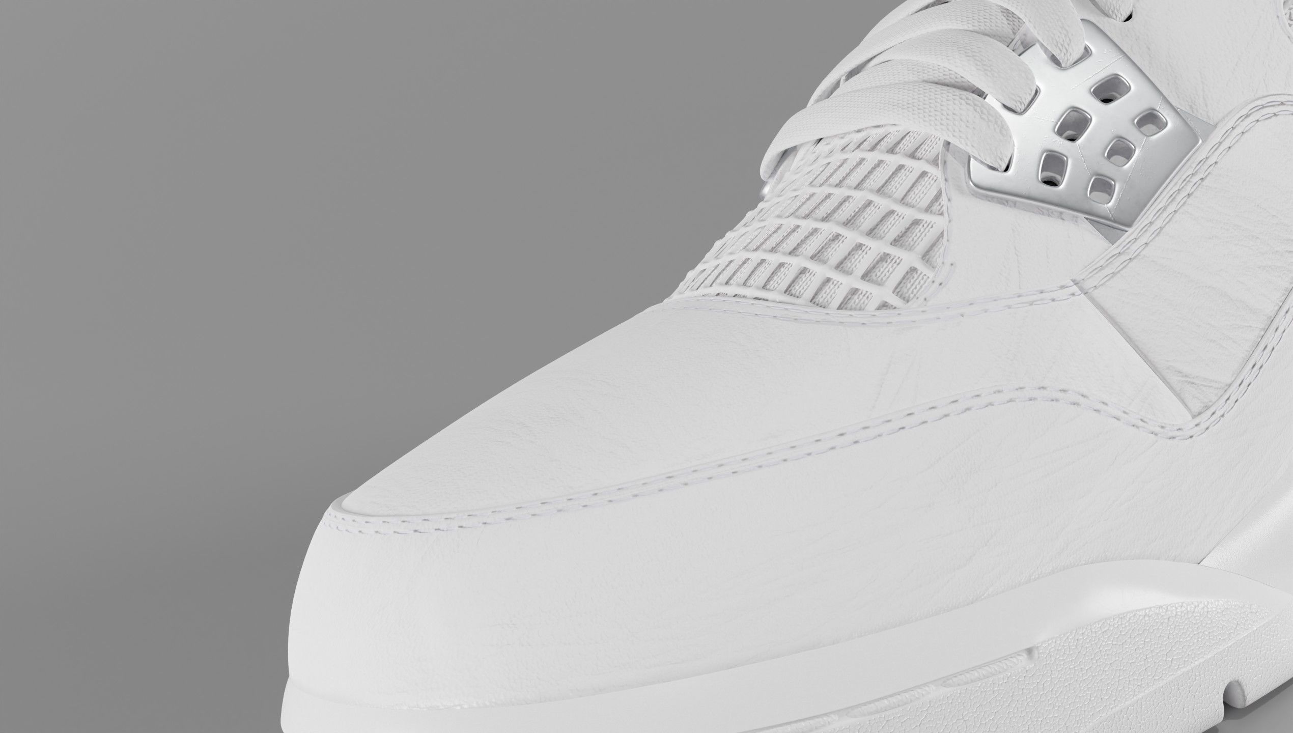 Jordan 4 Pure Money  Low-poly 3D model_8