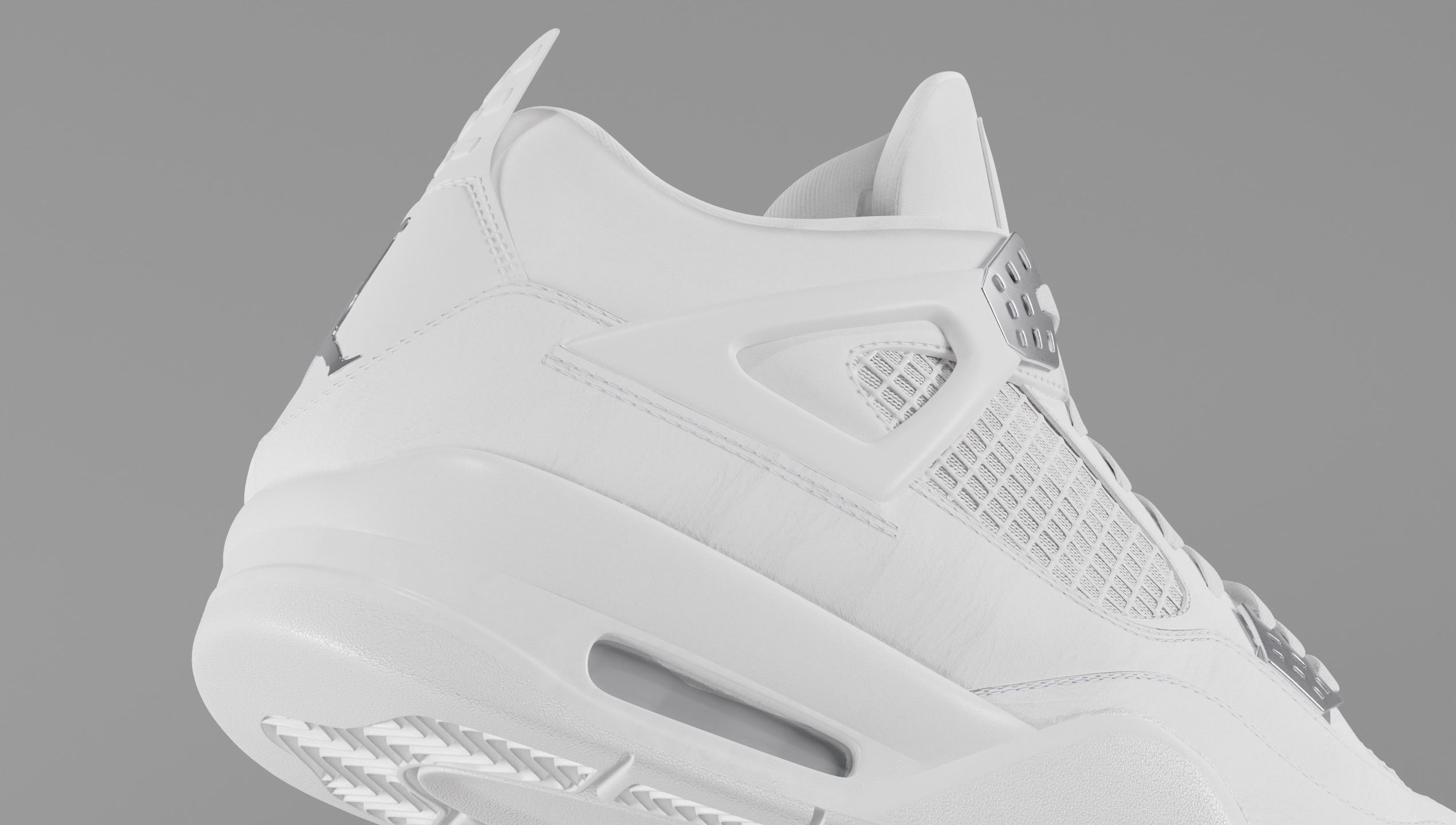 Jordan 4 Pure Money  Low-poly 3D model_2