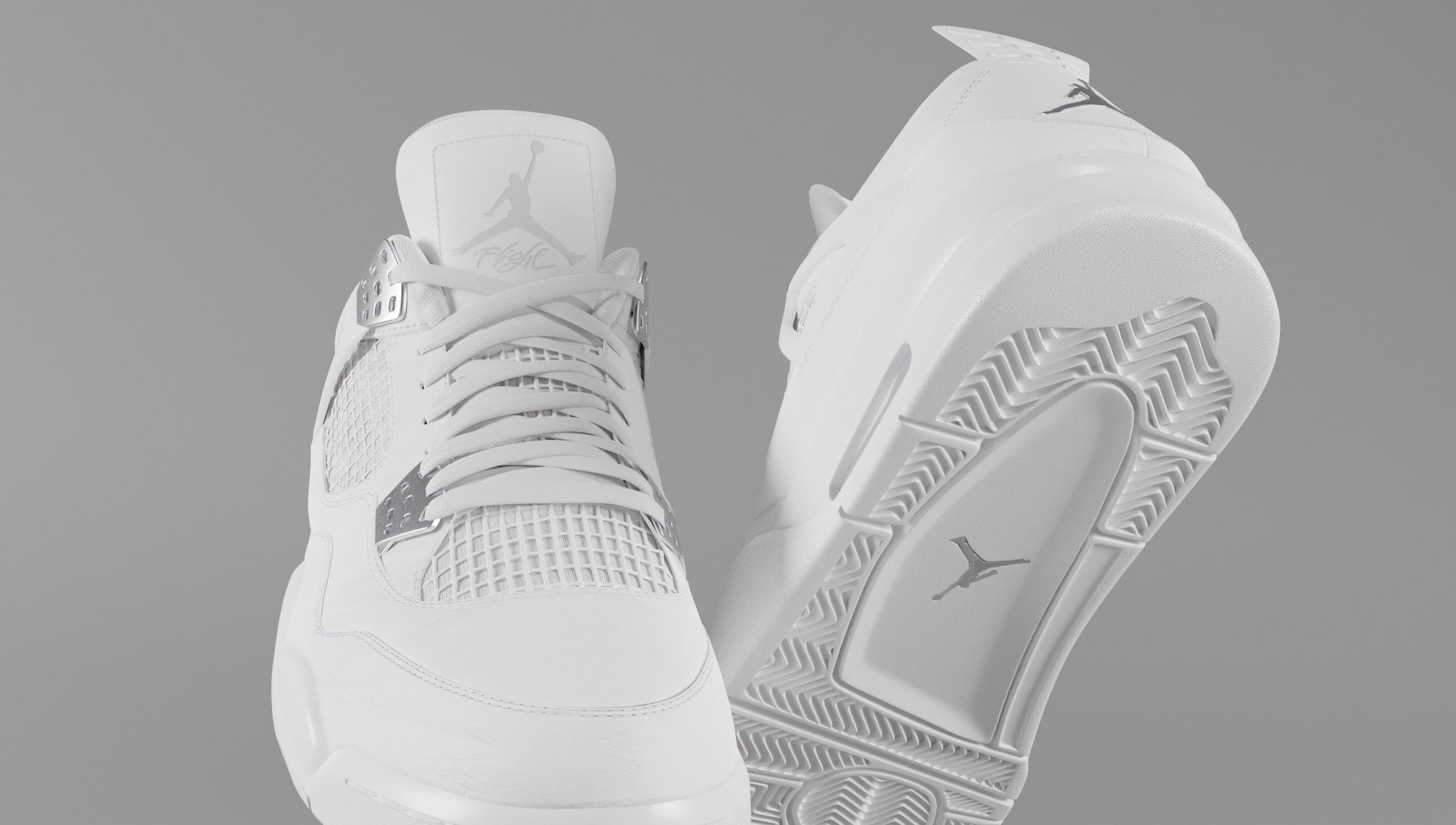 Jordan 4 Pure Money  Low-poly 3D model_38