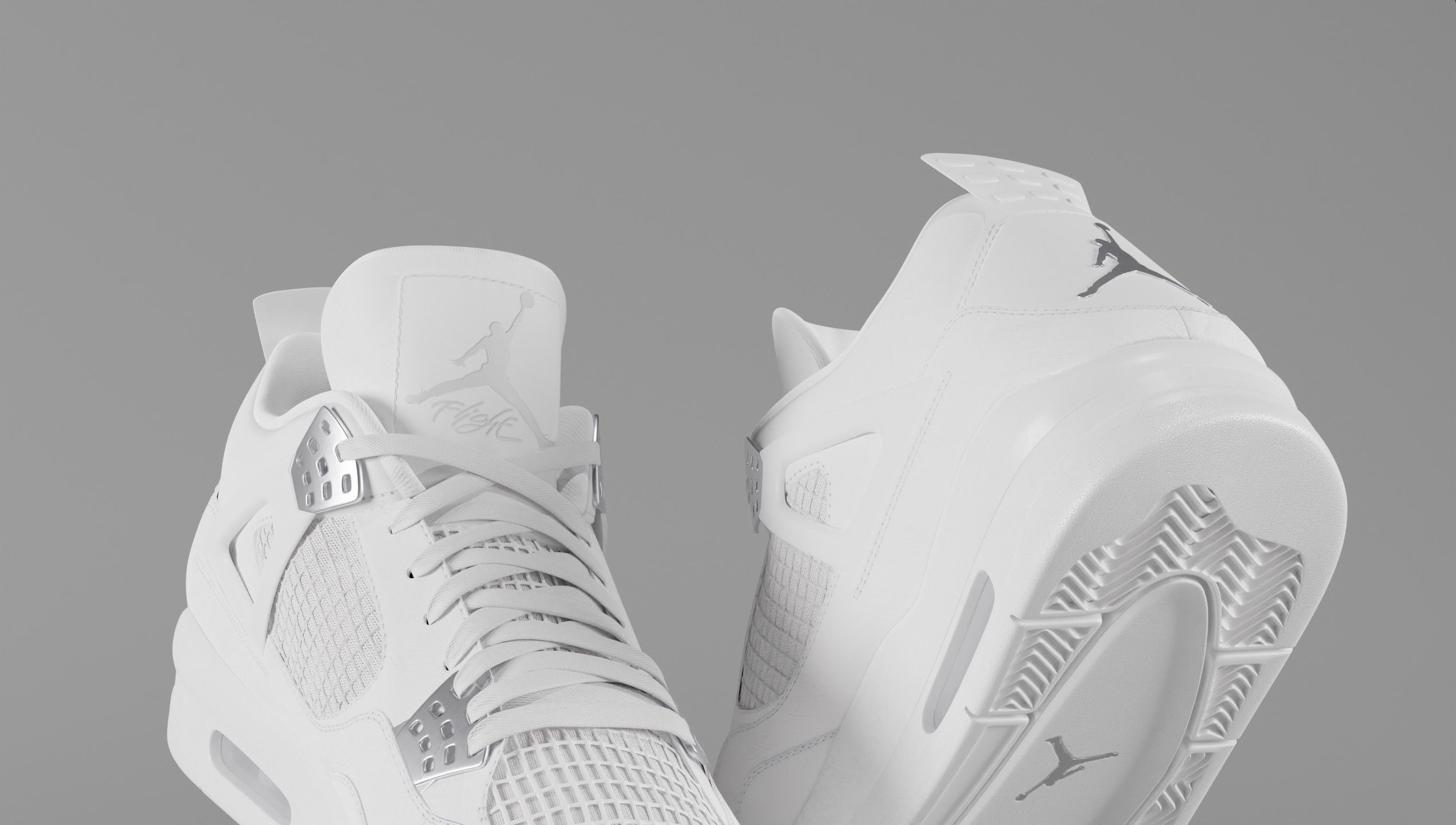 Jordan 4 Pure Money  Low-poly 3D model_44