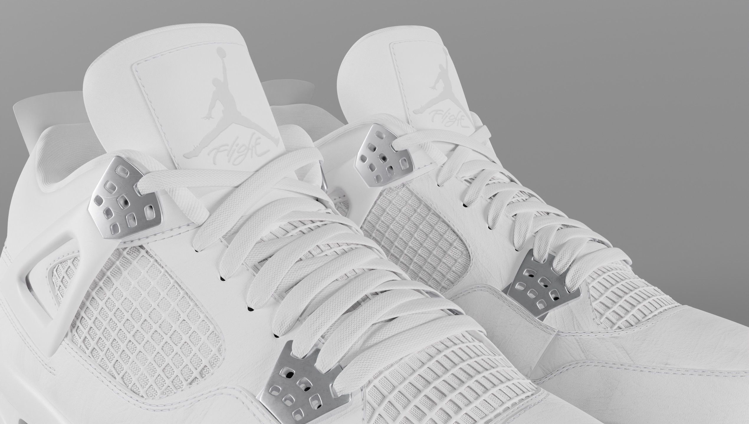 Jordan 4 Pure Money  Low-poly 3D model_5