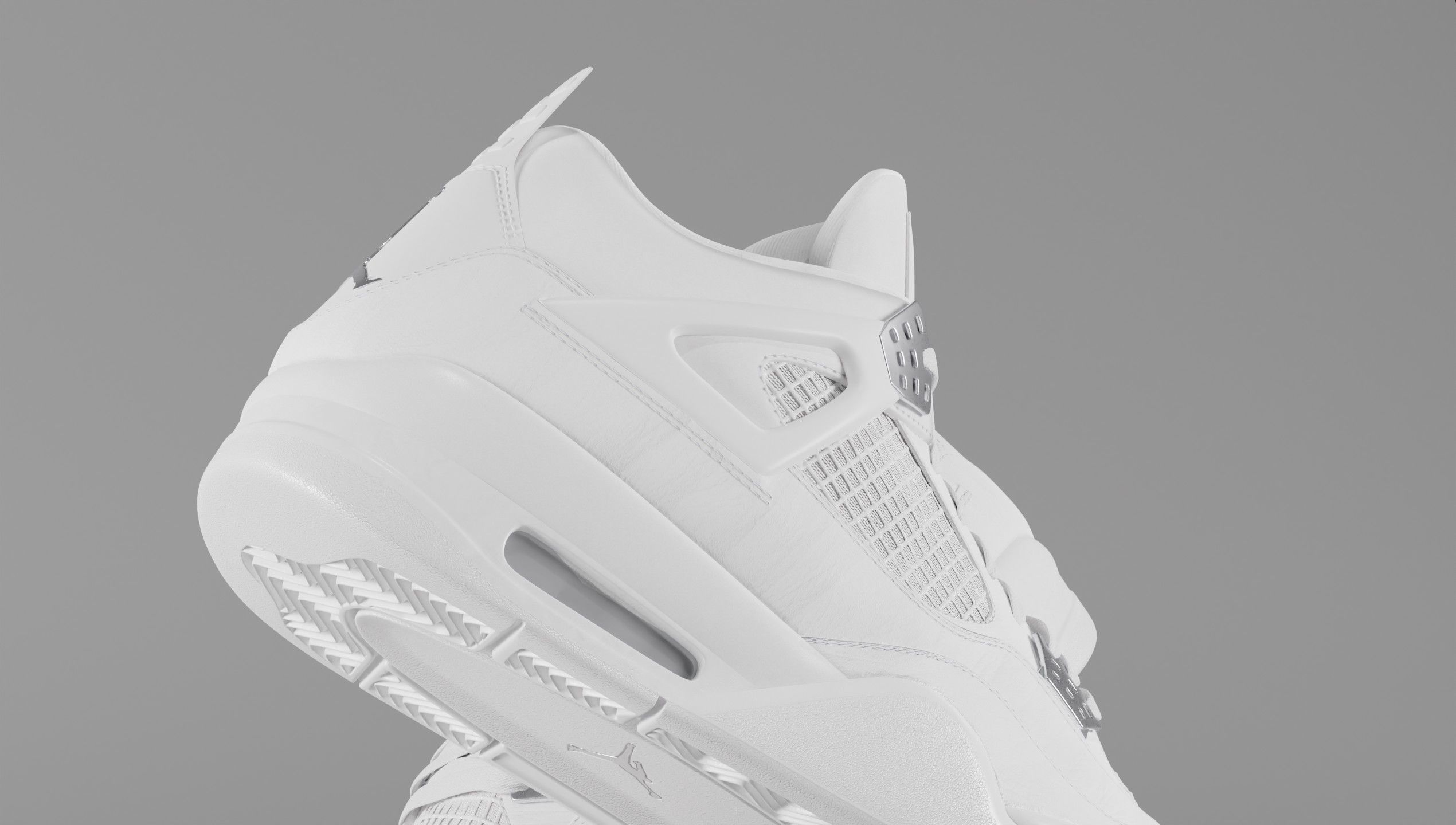 Jordan 4 Pure Money  Low-poly 3D model_42