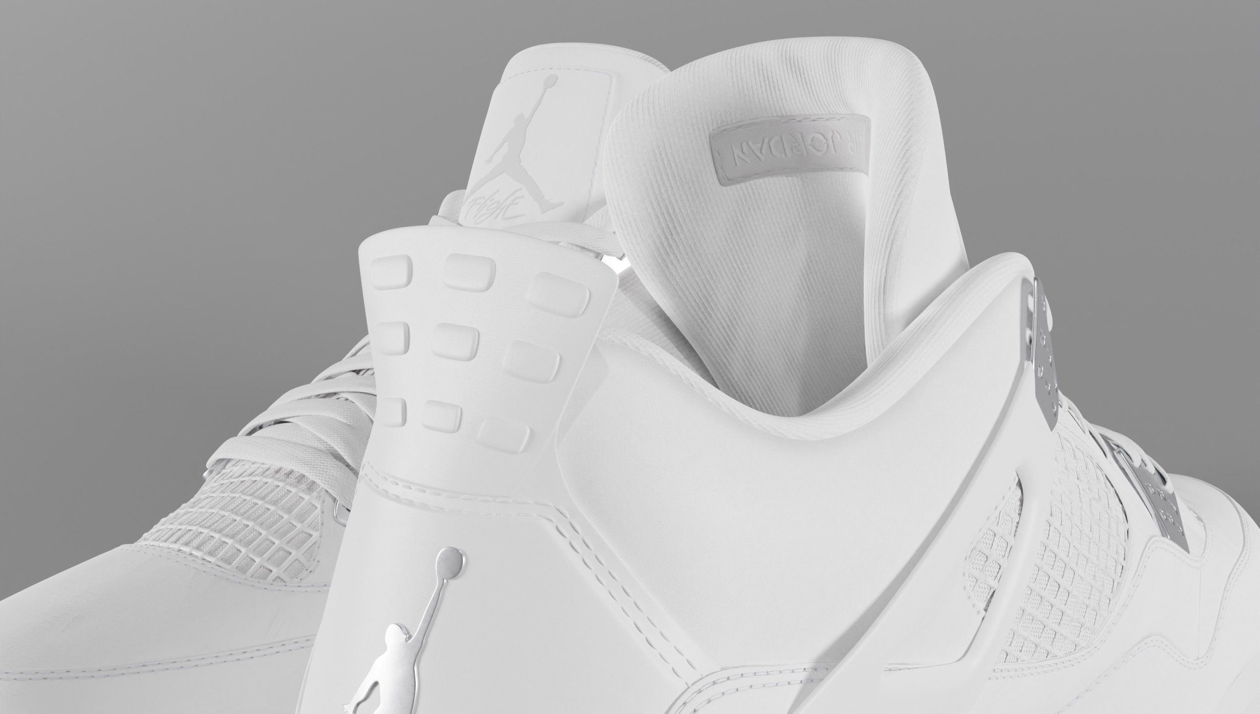 Jordan 4 Pure Money  Low-poly 3D model_29