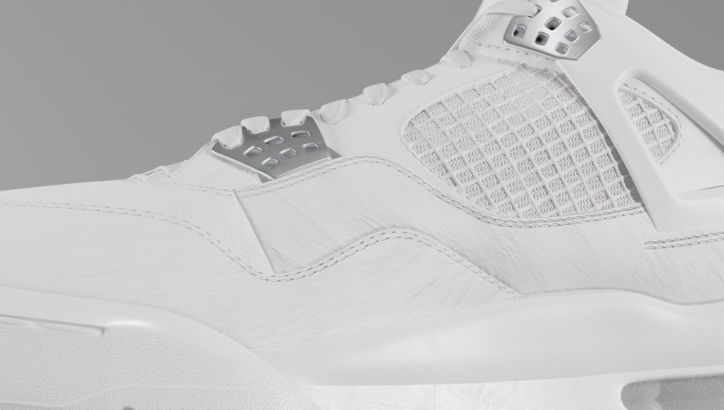Jordan 4 Pure Money  Low-poly 3D model_46