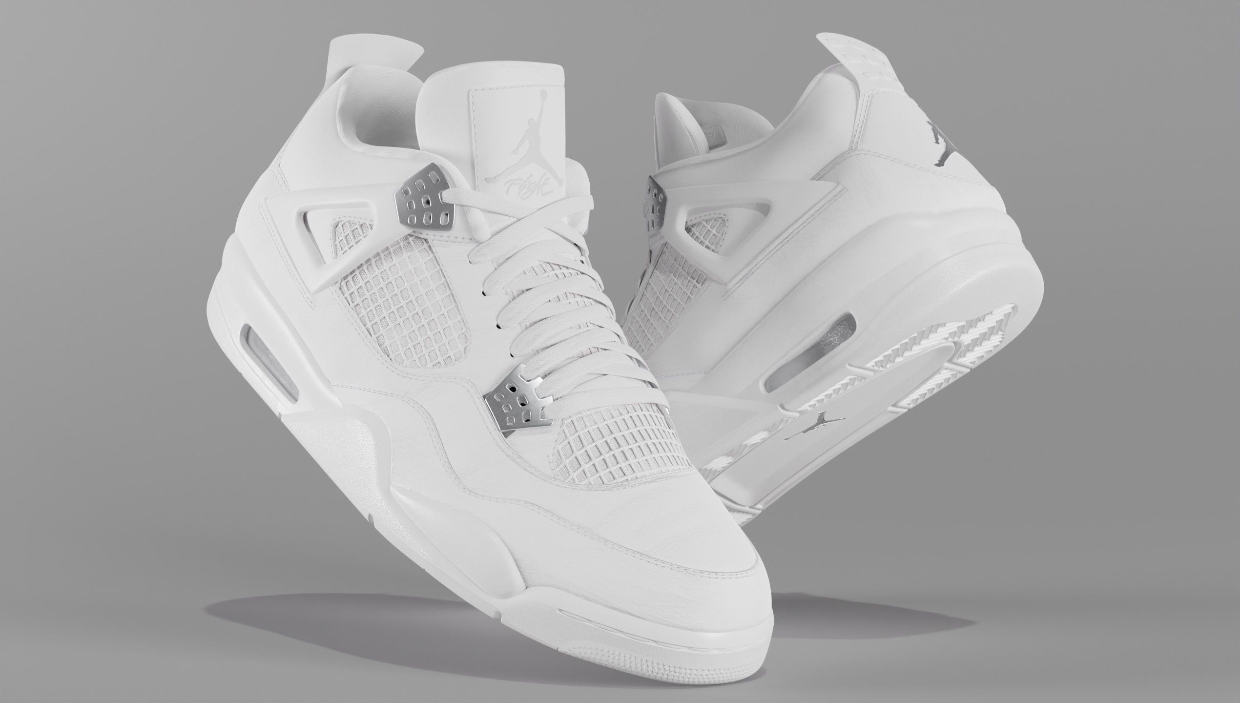Jordan 4 Pure Money  Low-poly 3D model_40