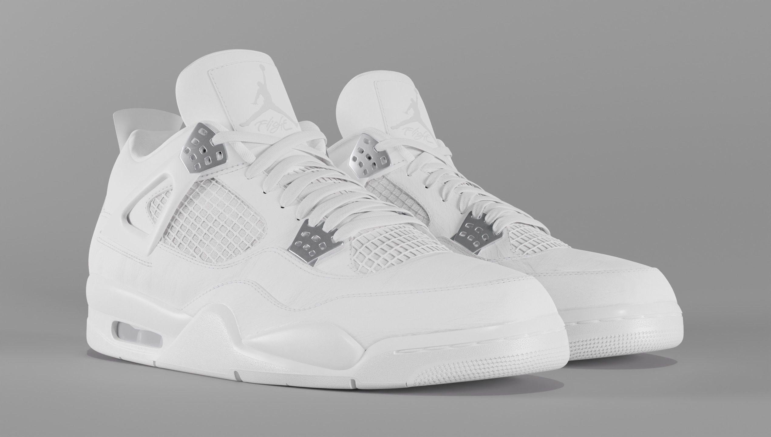 Jordan 4 Pure Money  Low-poly 3D model_33
