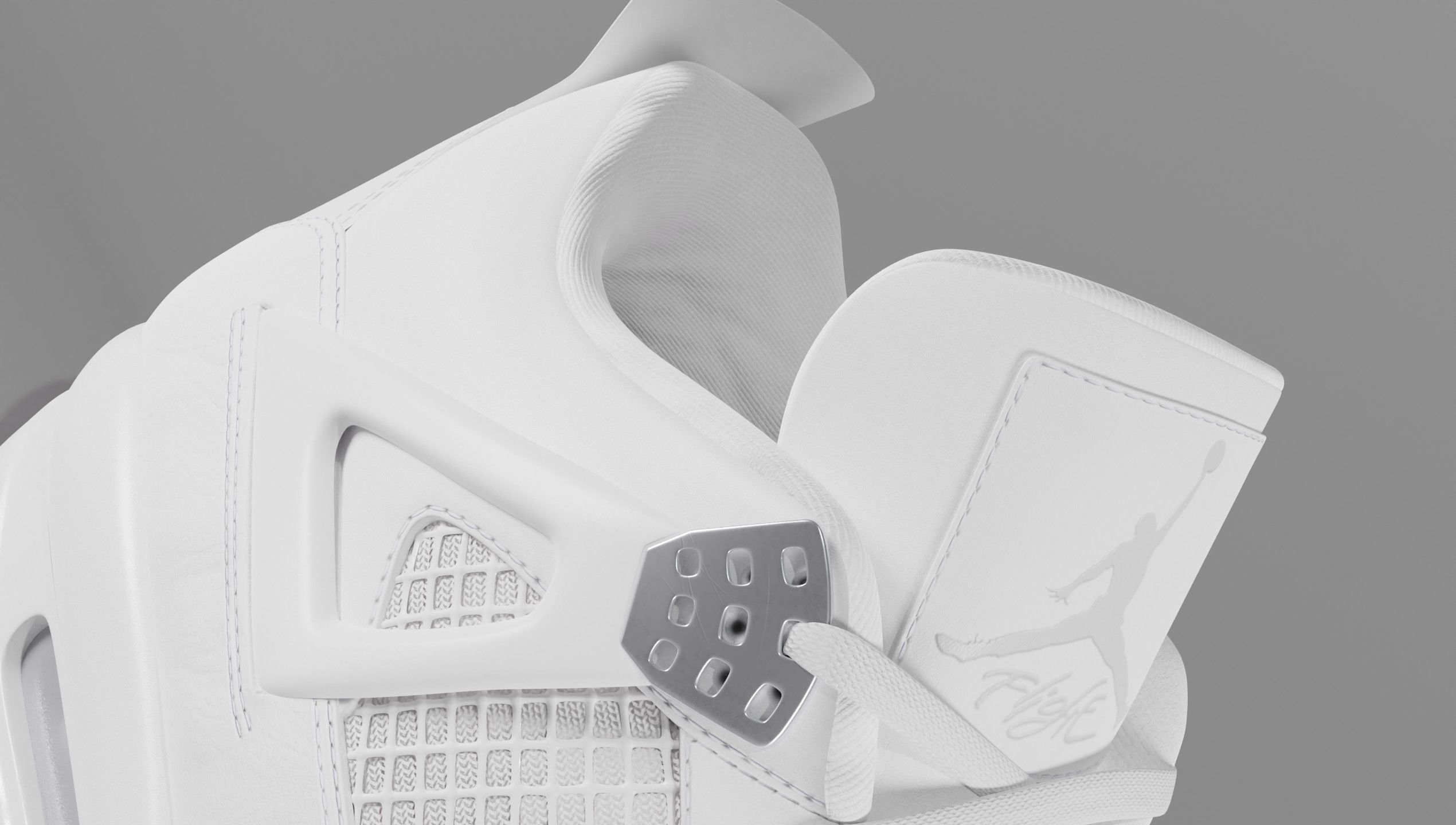 Jordan 4 Pure Money  Low-poly 3D model_6