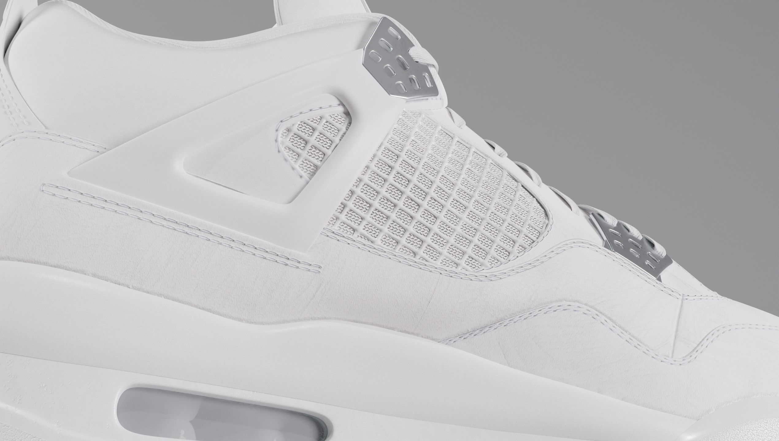 Jordan 4 Pure Money  Low-poly 3D model_24