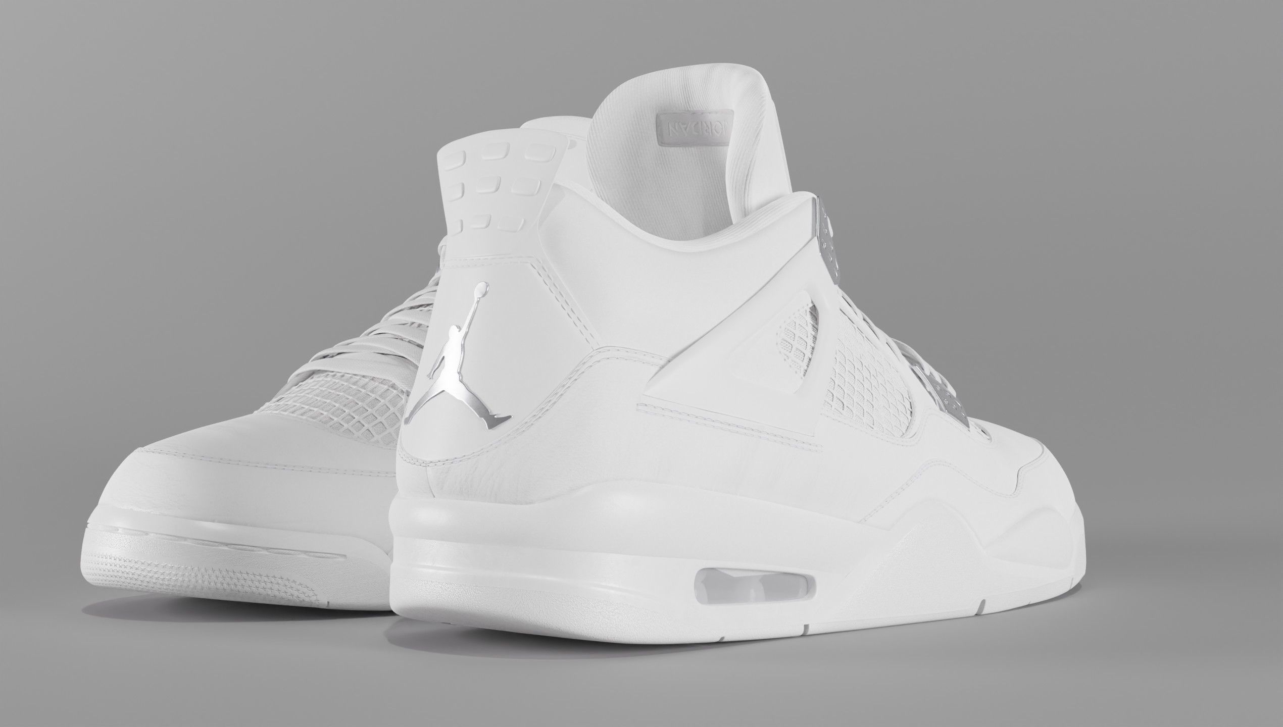 Jordan 4 Pure Money  Low-poly 3D model_12