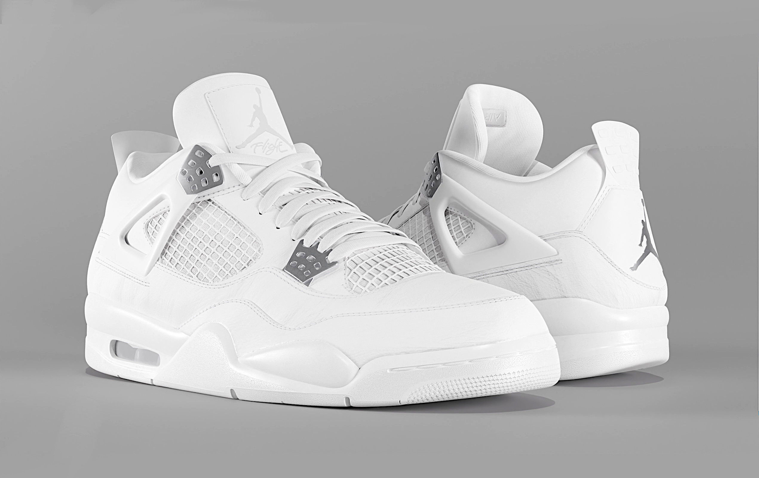 Jordan 4 Pure Money  Low-poly 3D model_3